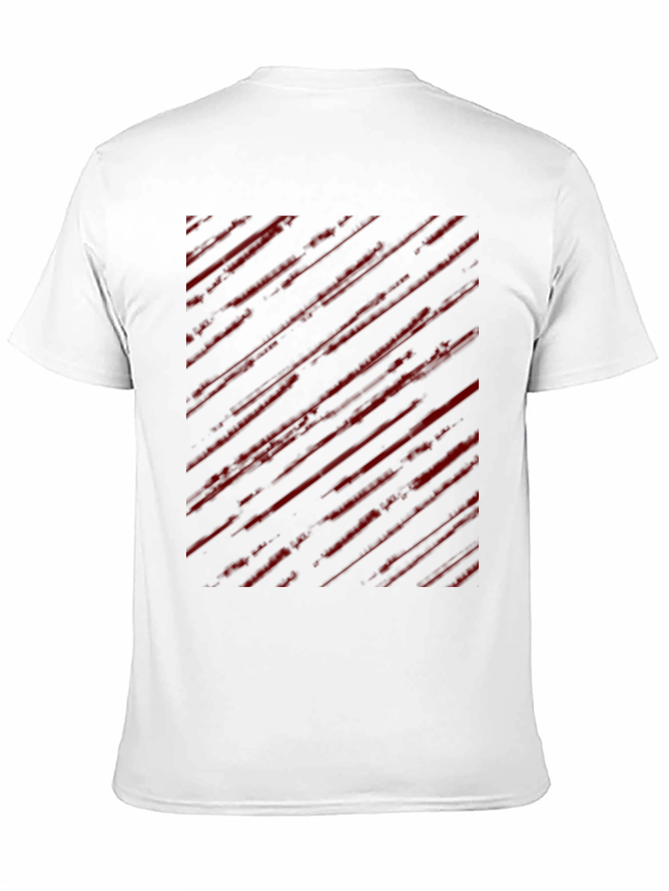 Black Edgy Striped Graphic Tee view 11