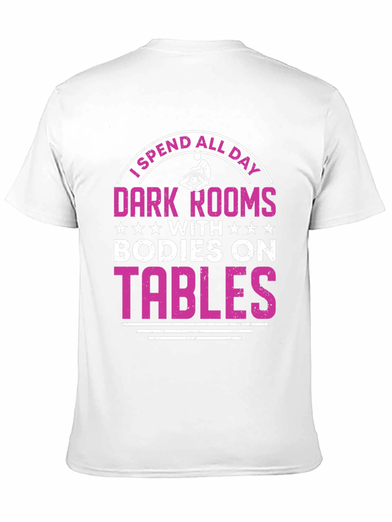 Black Massage Therapist T-Shirt - Dark Rooms, Bodies On Tables view 11