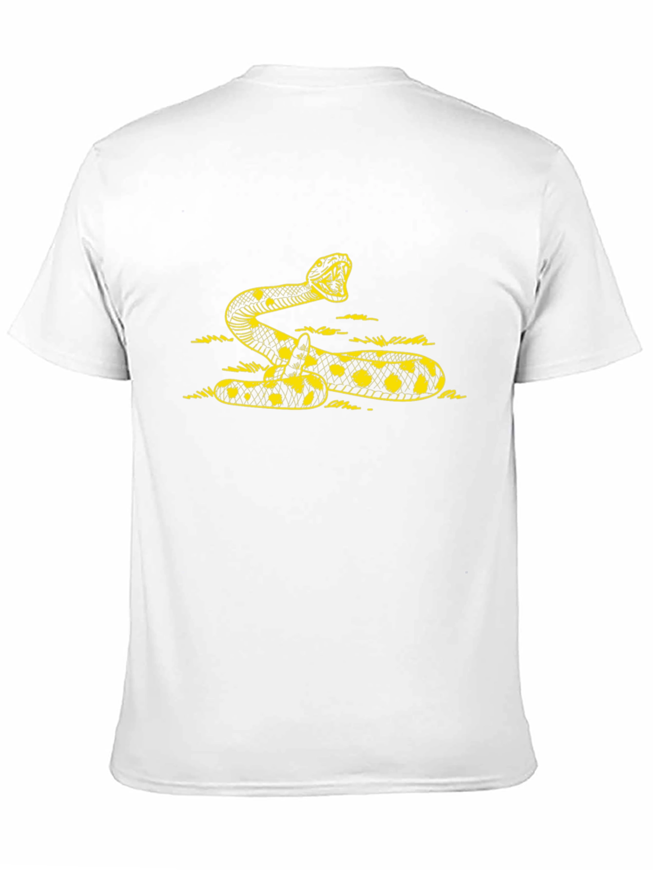 Black Black T-Shirt with Yellow Rattlesnake Design view 11