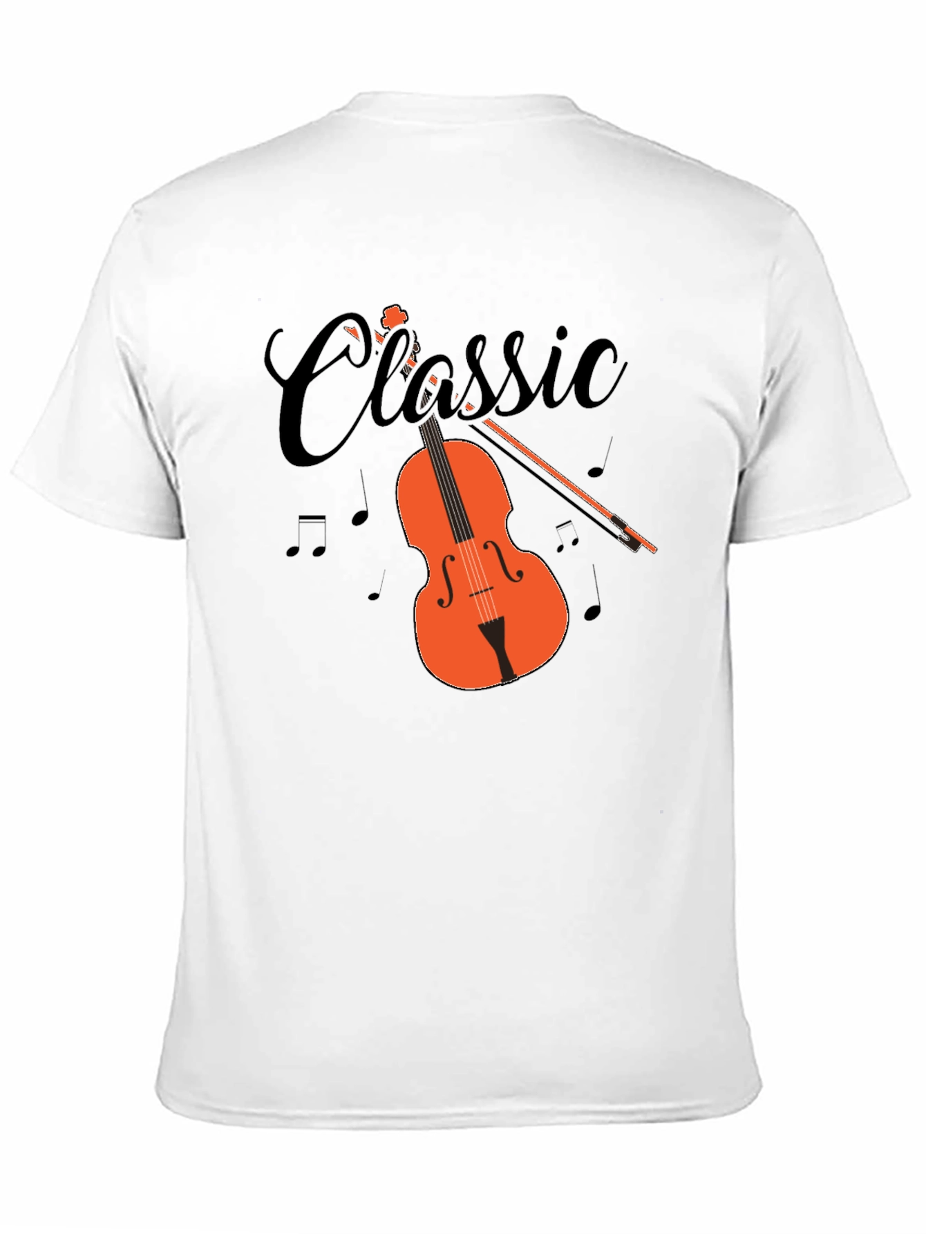 Black Classic Music T-Shirt view 11