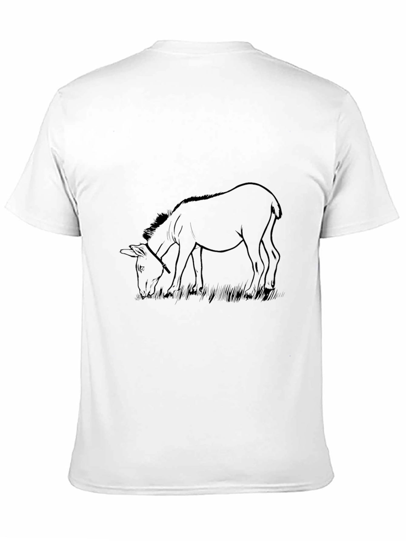 Black Black T-Shirt with Donkey Design view 11