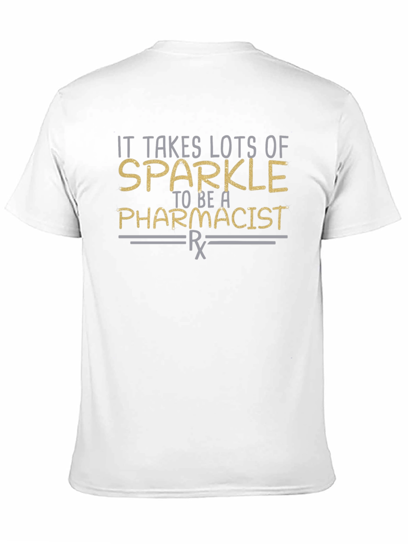 Black Sparkle Pharmacist T-Shirt - Black Cotton Tee view 11