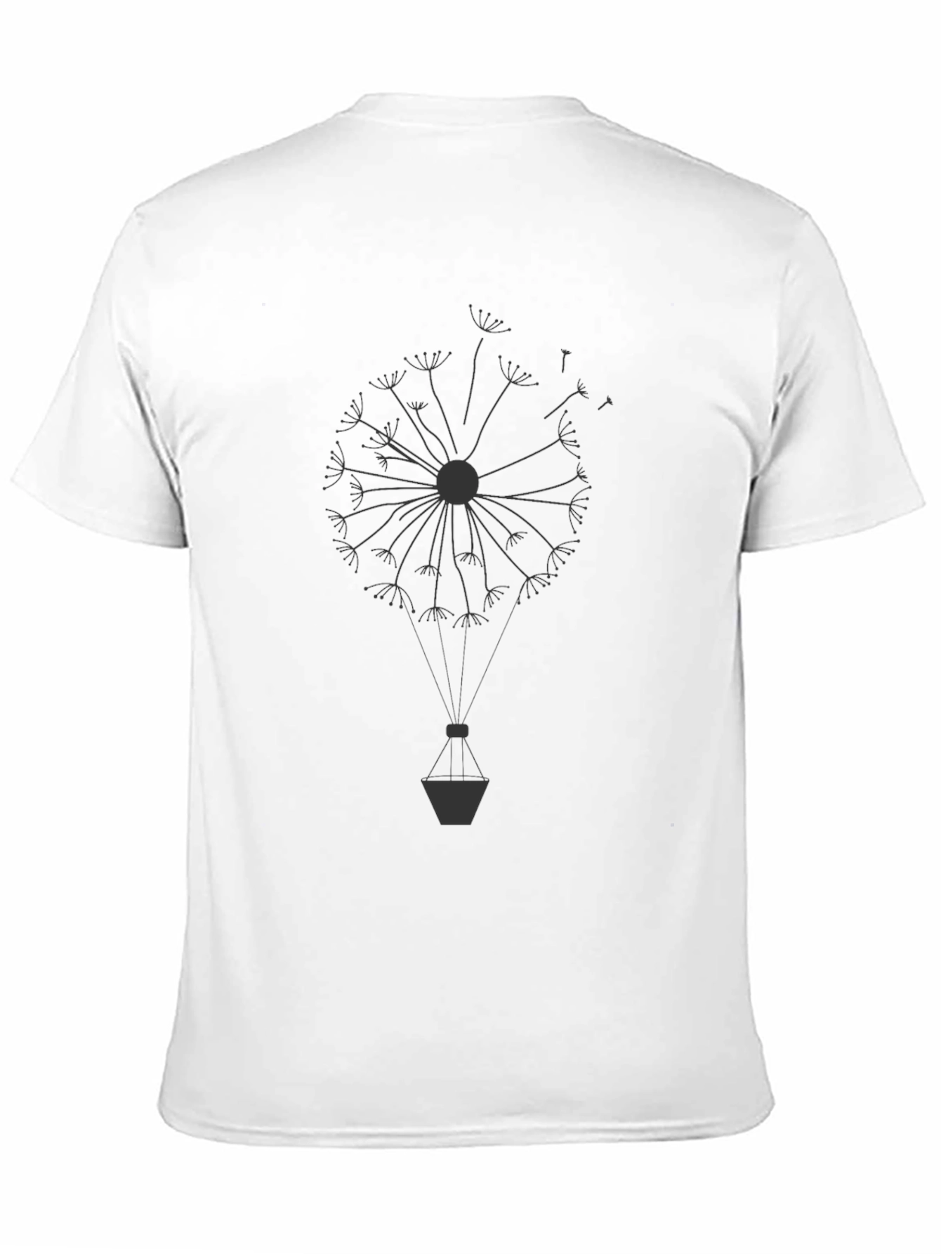 Black Dandelion Balloon Graphic Tee view 11