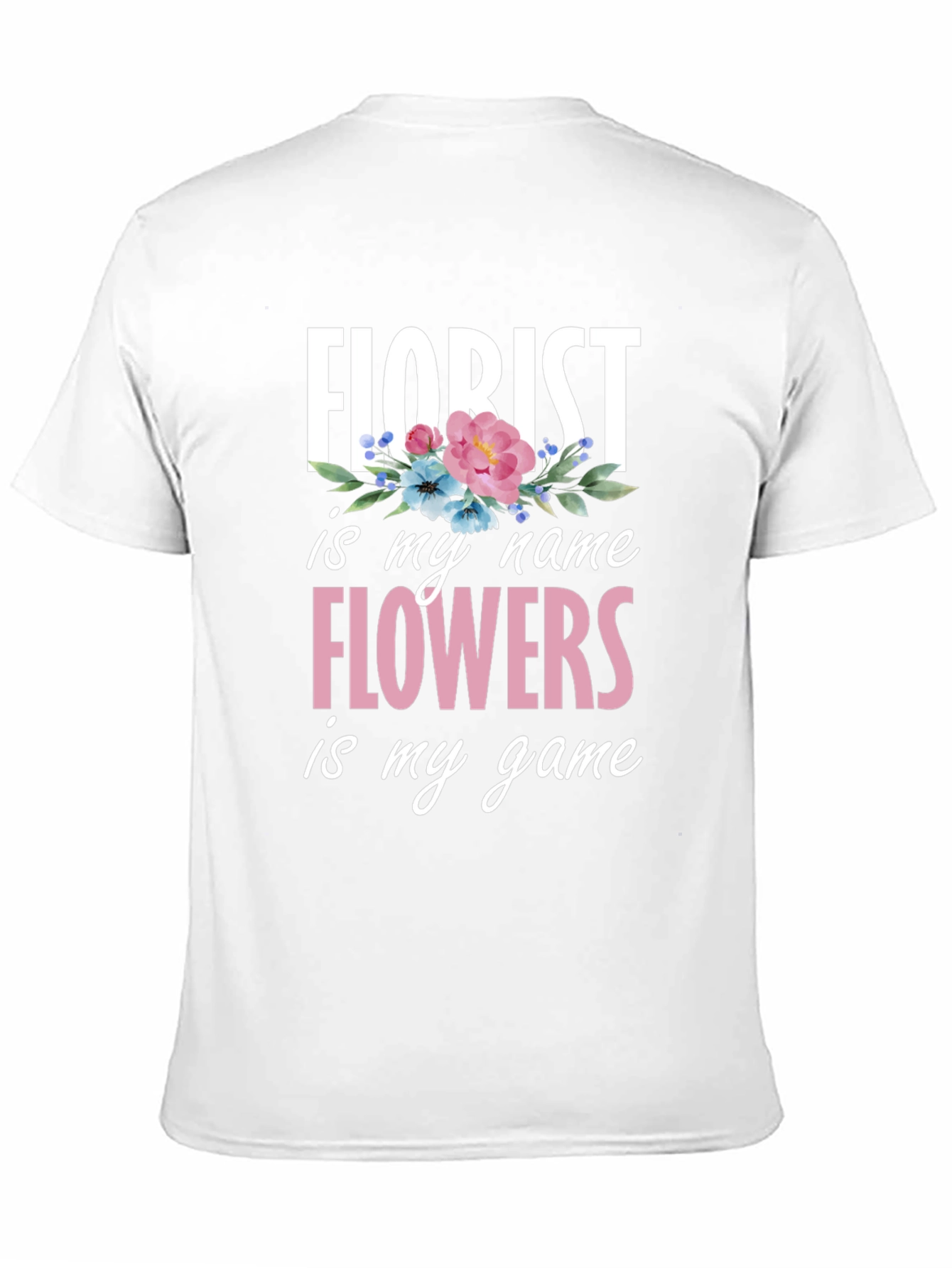 Black Florist Flowers T-Shirt view 11
