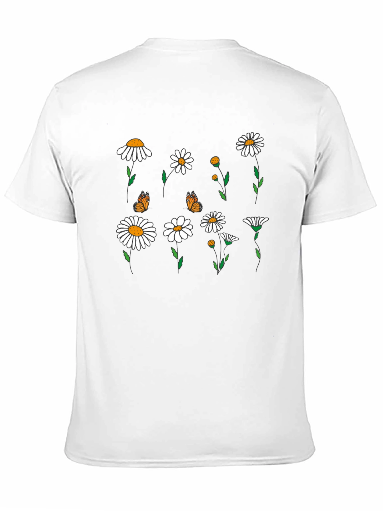 Black Floral Butterfly Graphic Tee - Black Casual T-Shirt view 11