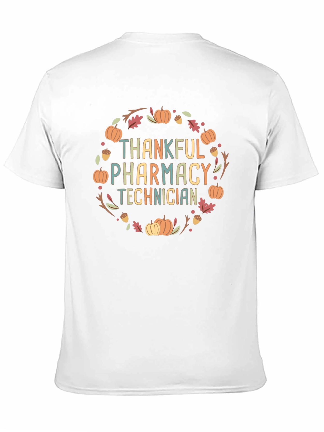 Black Thankful Pharmacy Technician T-Shirt, Fall Design view 11