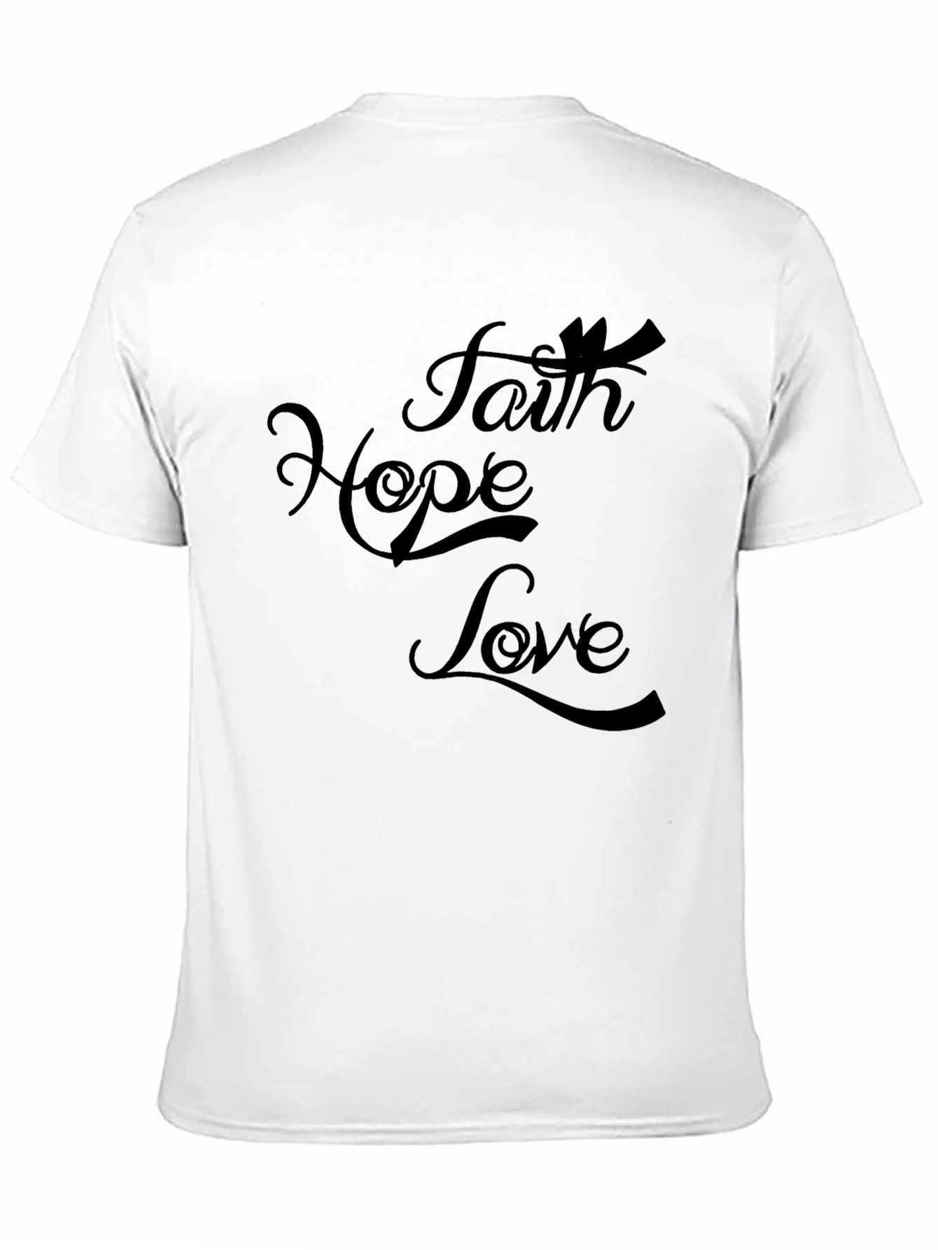 Black Faith, Hope, Love Graphic T-Shirt view 11