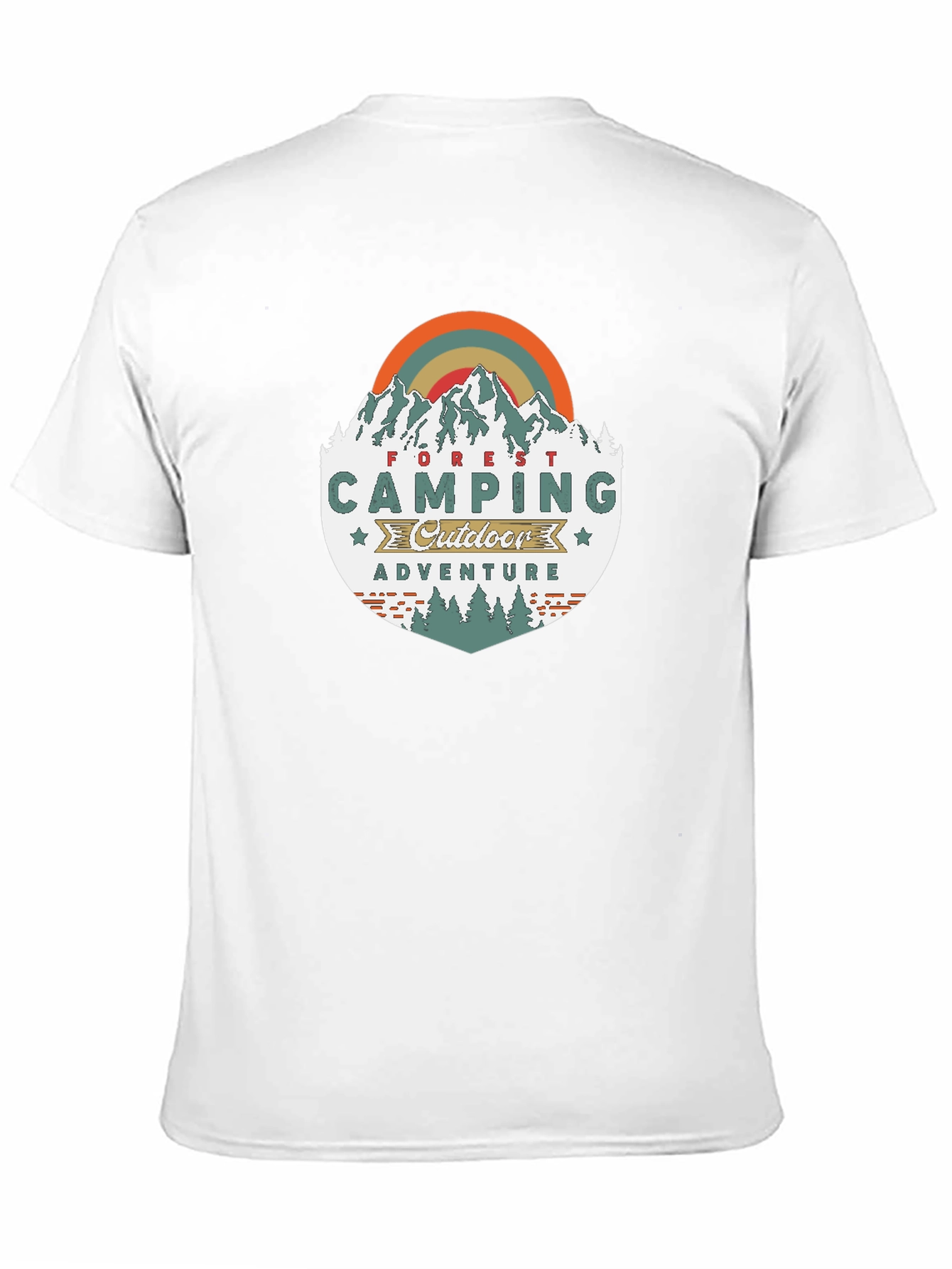 Black Camping Adventure Graphic Tee - Outdoors view 11