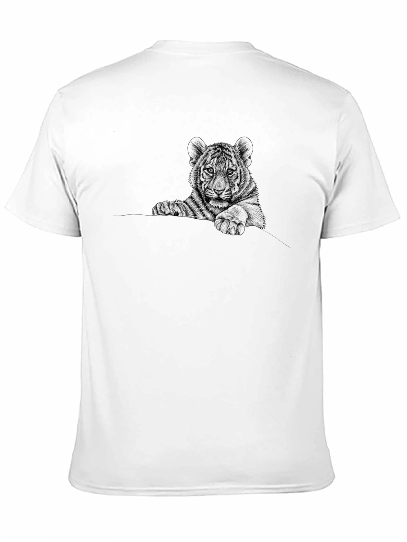 Black Tiger Cub Graphic Tee - Black Cotton view 11