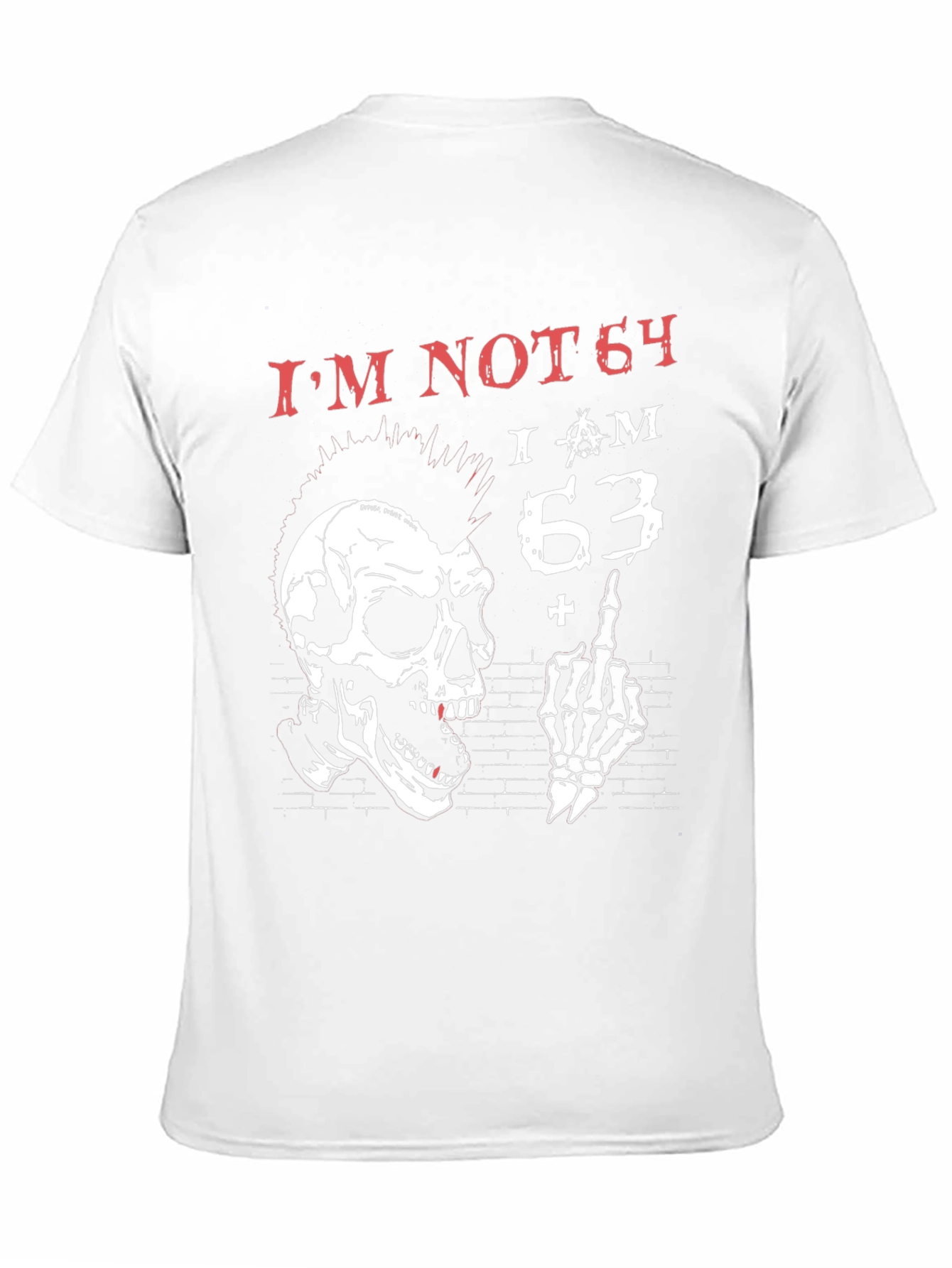 Black I'm Not 64 T-Shirt Skull Punk Rock view 11