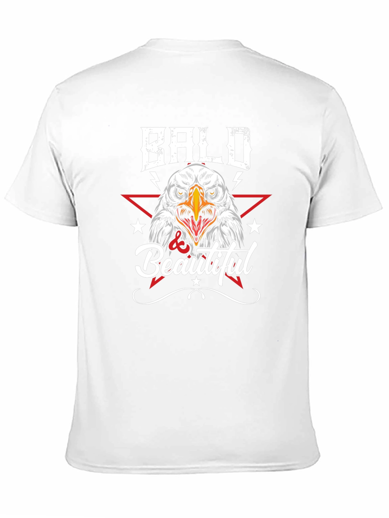 Black Bald & Beautiful Eagle Graphic T-Shirt view 11