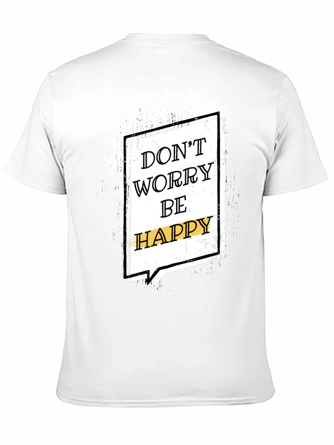 Black Don't Worry Be Happy Graphic Tee view 11
