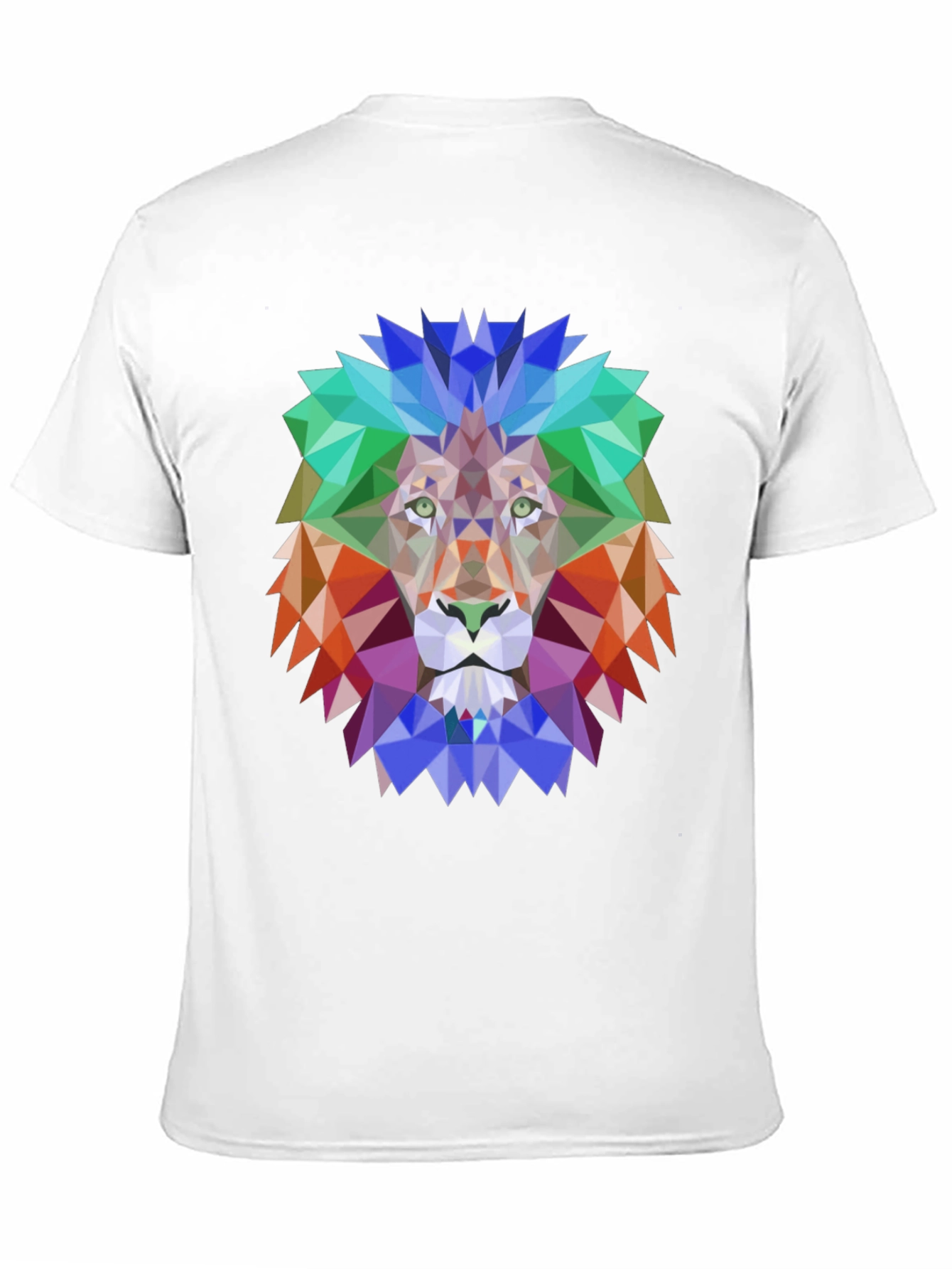 Black Geometric Lion Graphic Tee - Bold Design, Black Shirt view 11