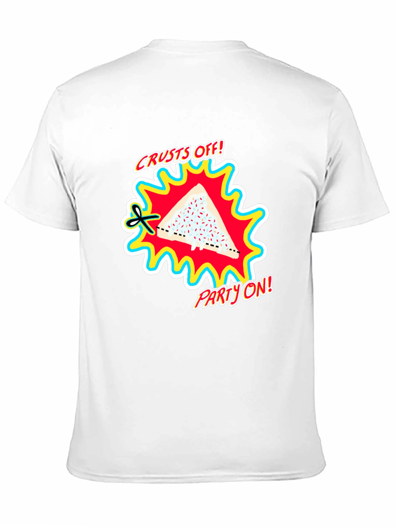 Black Crusts Off! Party On! Black Graphic Tee view 11