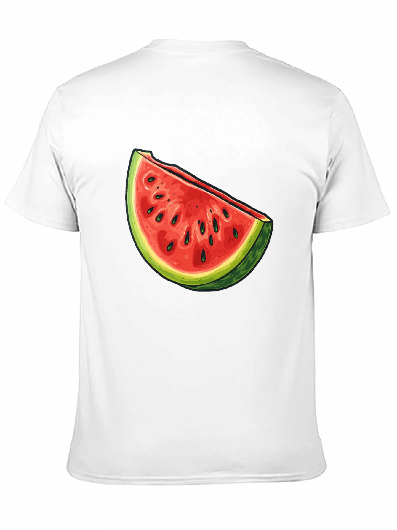 Black Watermelon Slice Graphic Tee - Unisex Casual Shirt view 11