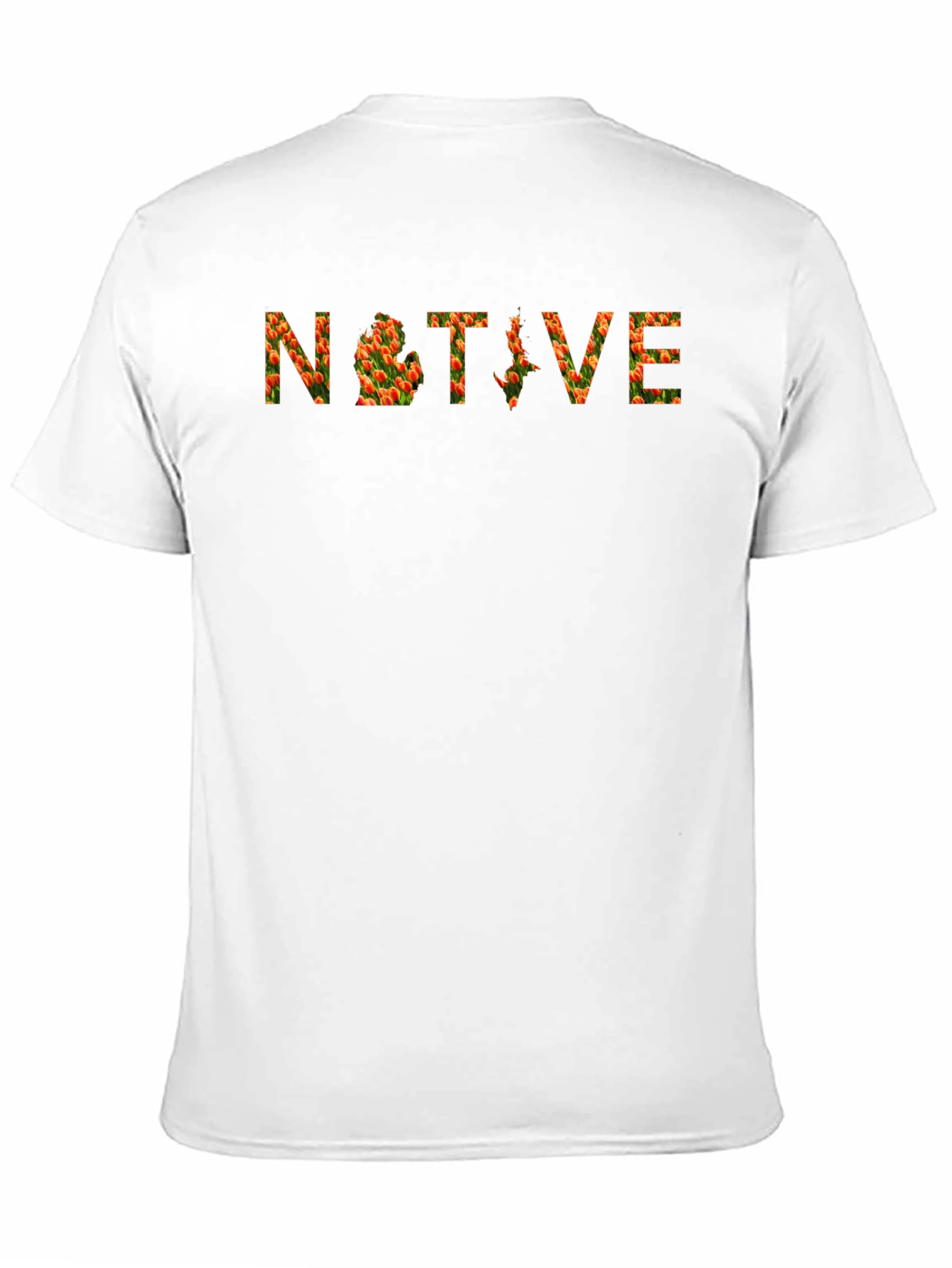 Black Native Flower Print Crew Neck T-Shirt view 11