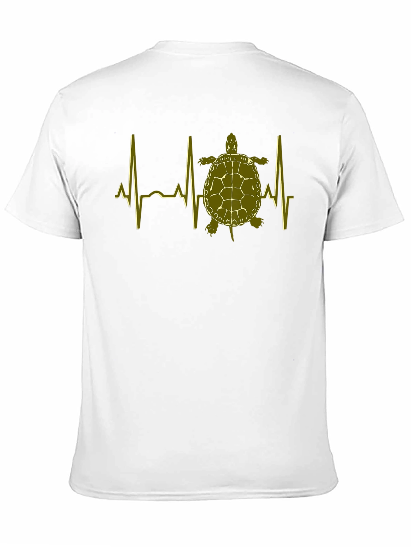 Black Turtle Heartbeat T-Shirt - Black Cotton Tee view 11