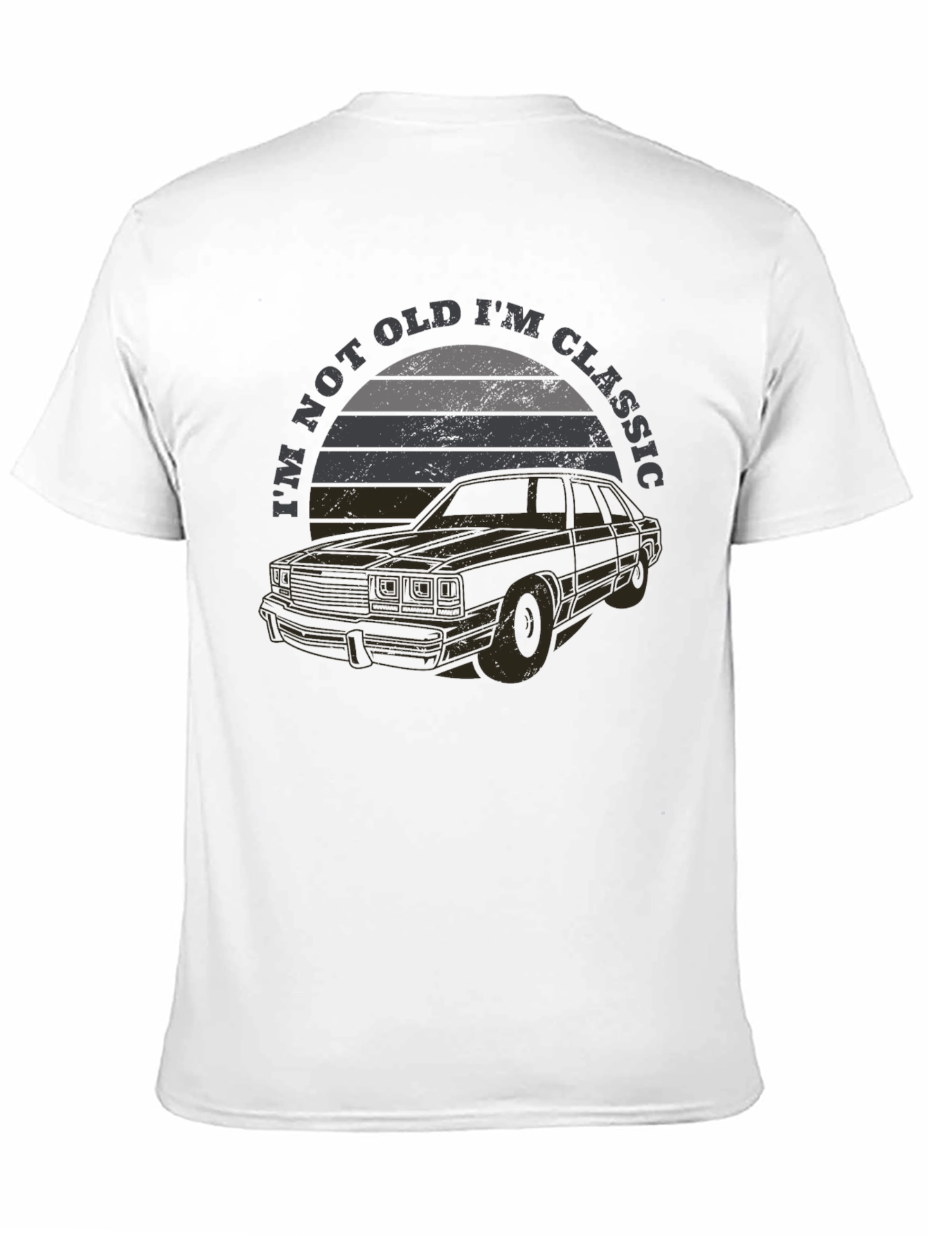 Black Classic Car T-Shirt - I'm Not Old I'm Classic view 11