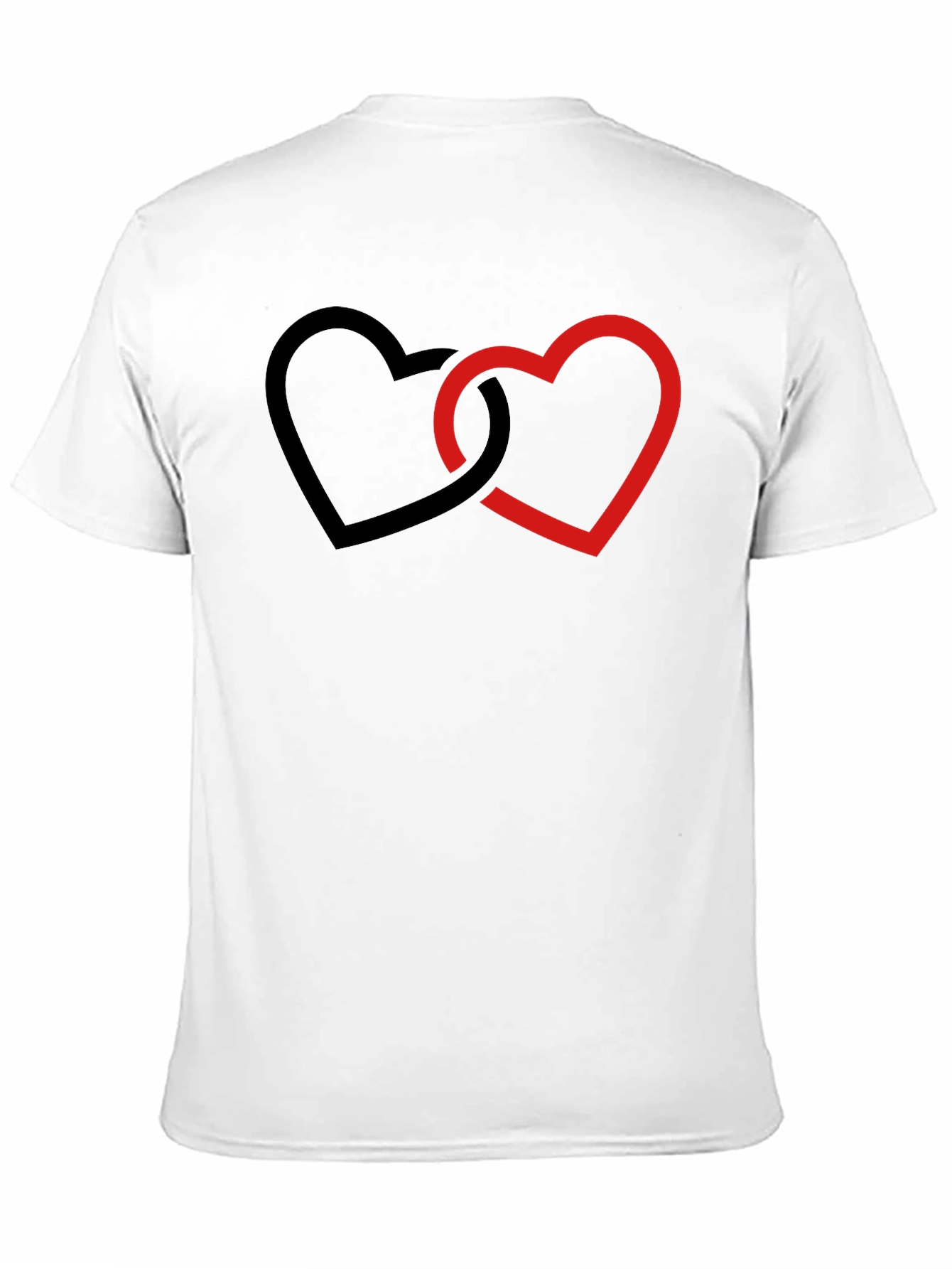 Black Linked Hearts Graphic Black T-Shirt view 11