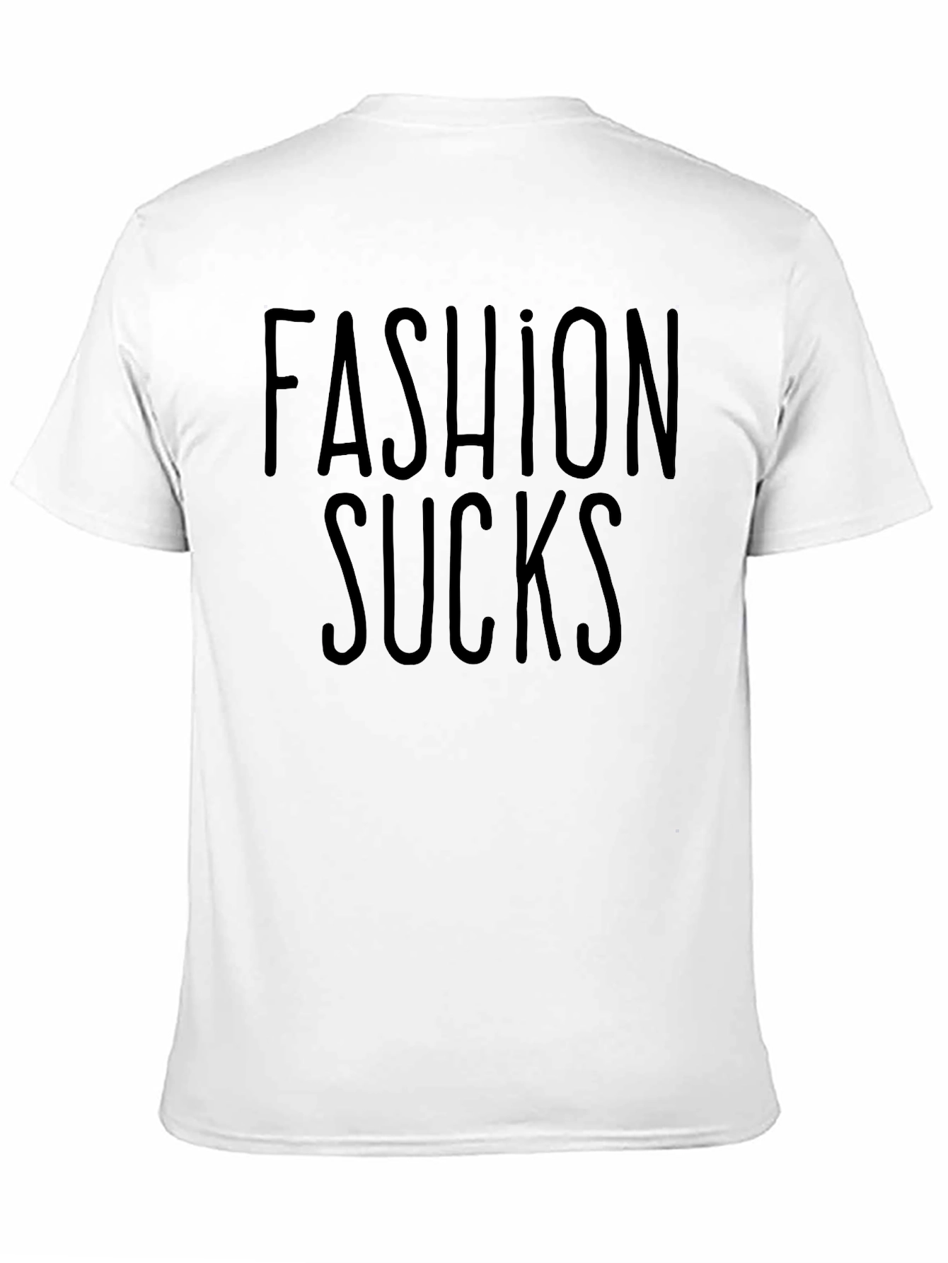 Black Fashion Sucks Graphic Tee -  Mens Black T-Shirt view 11