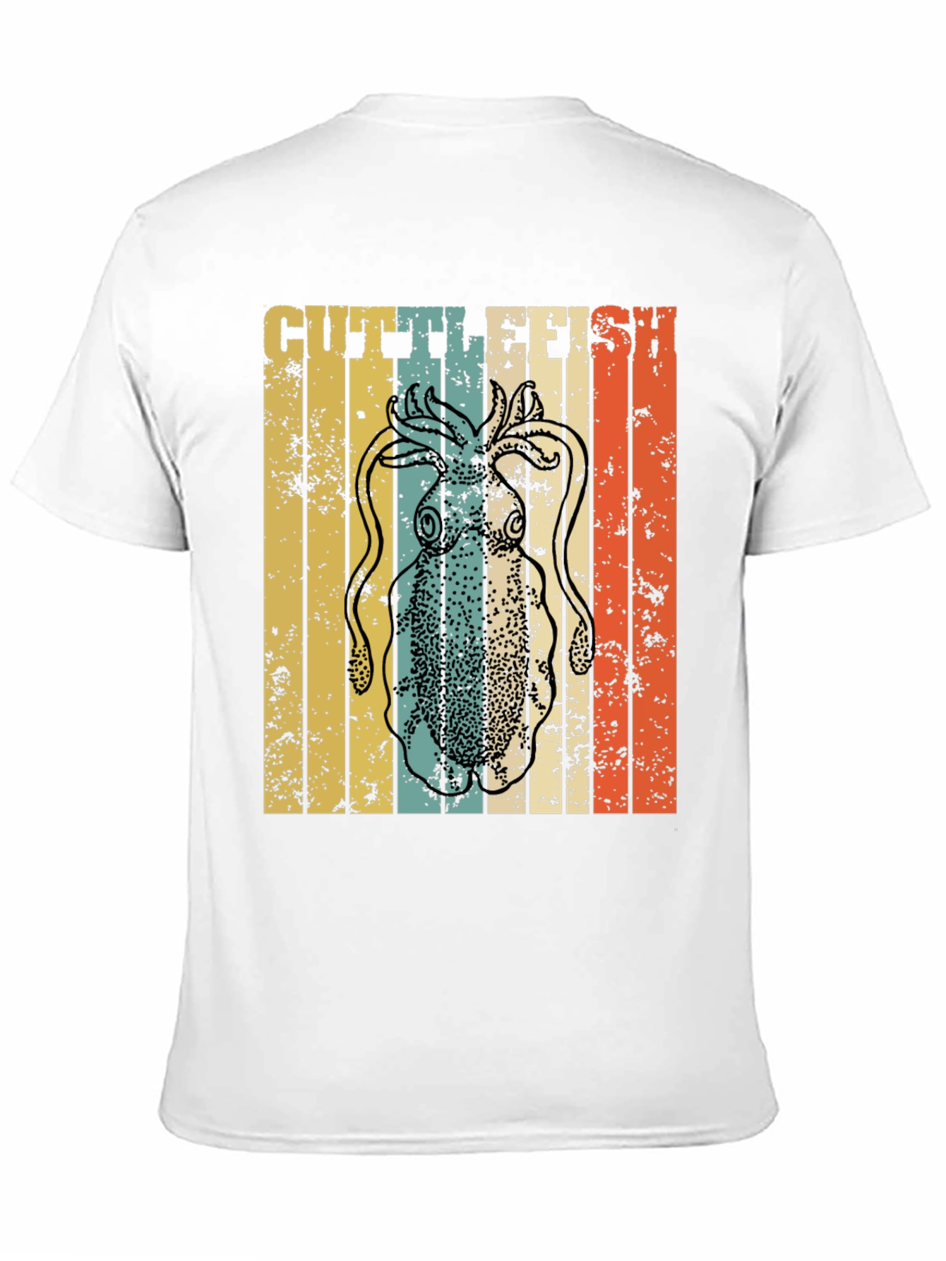 Black Retro Cuttlefish Graphic Tee view 11