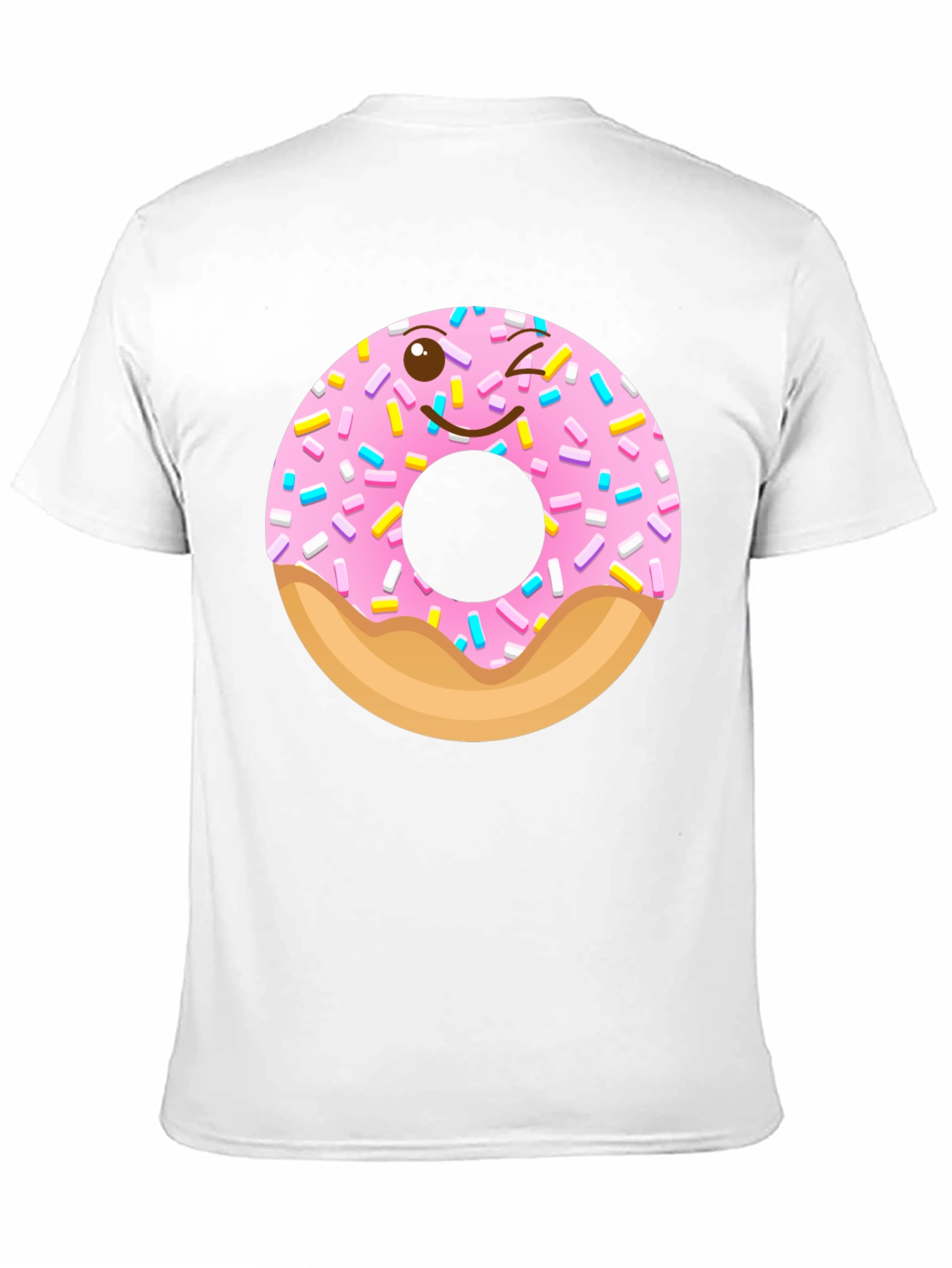 Black Winking Donut Graphic Tee - Black Cotton Shirt view 11