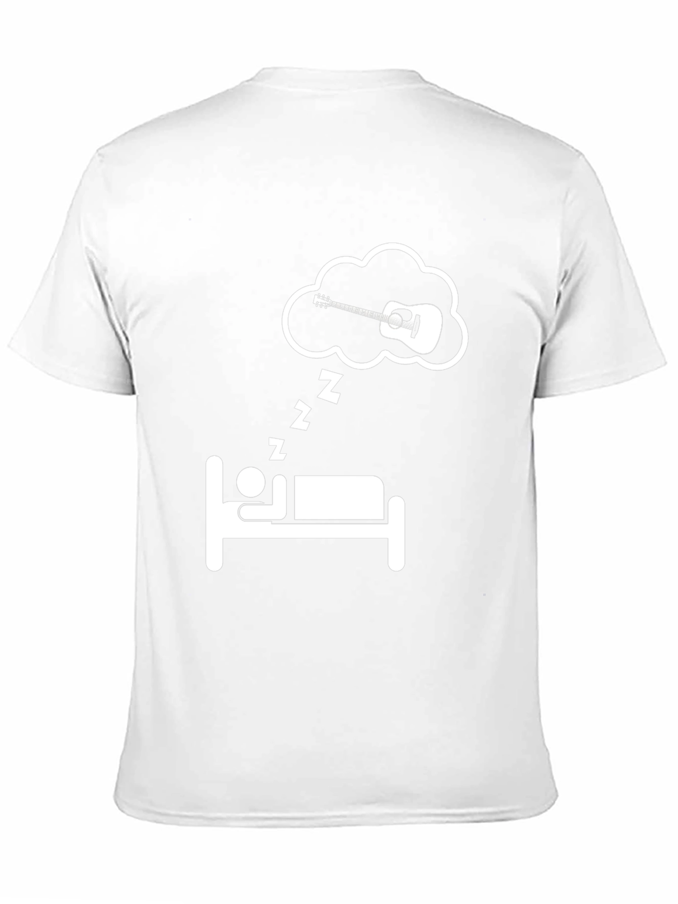 Black Guitar Dreamer T-Shirt - Music Lover Sleep Tee view 11