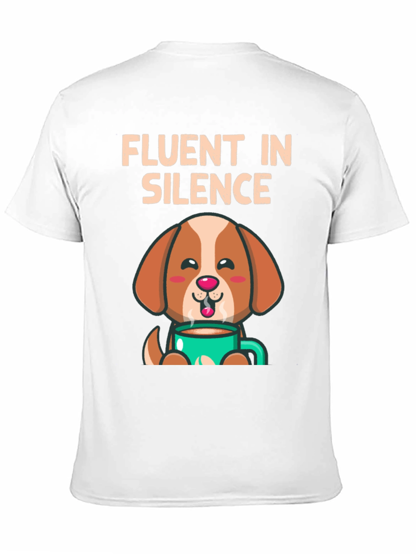Black Fluent In Silence Coffee Dog Graphic Tee view 11
