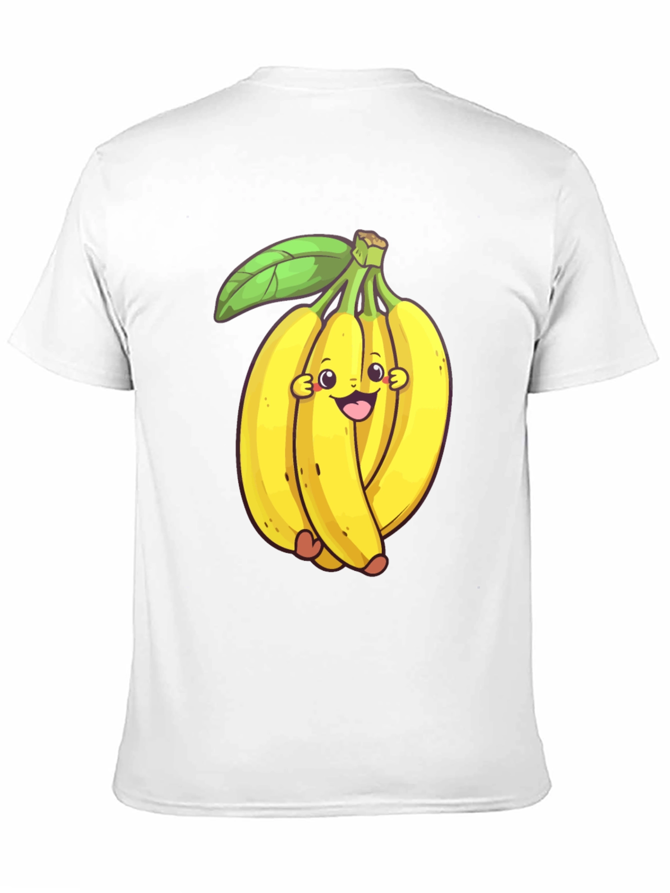 Black Funny Banana Cartoon Black T-Shirt view 11