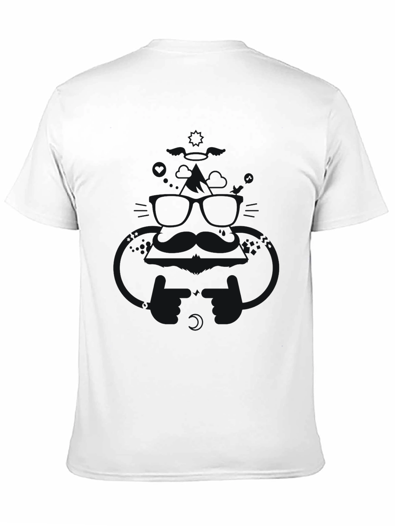 Black Men's Solid Black Crew Neck T-Shirt view 11