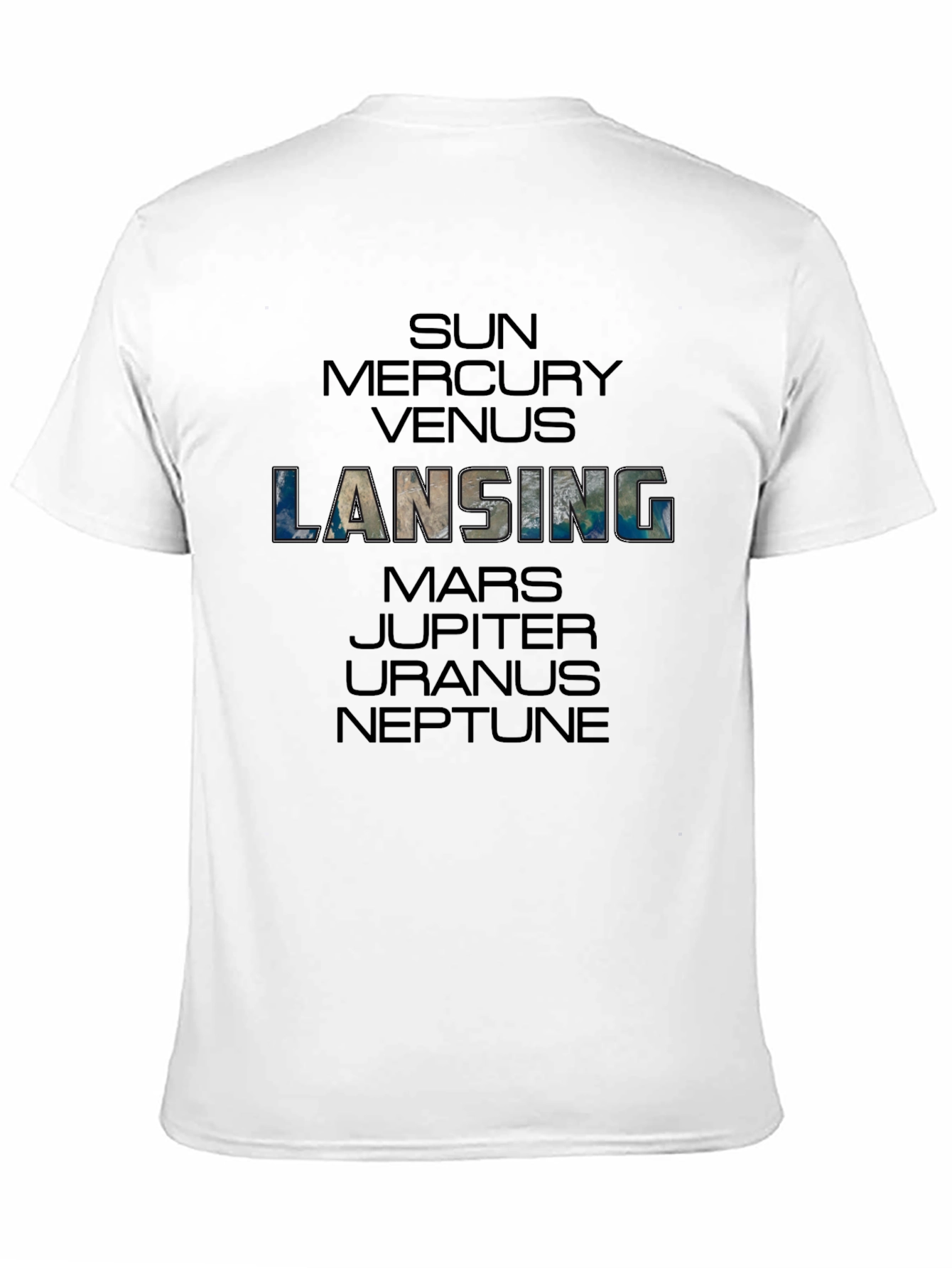 Black Lansing Planets Graphic Black T-Shirt view 11
