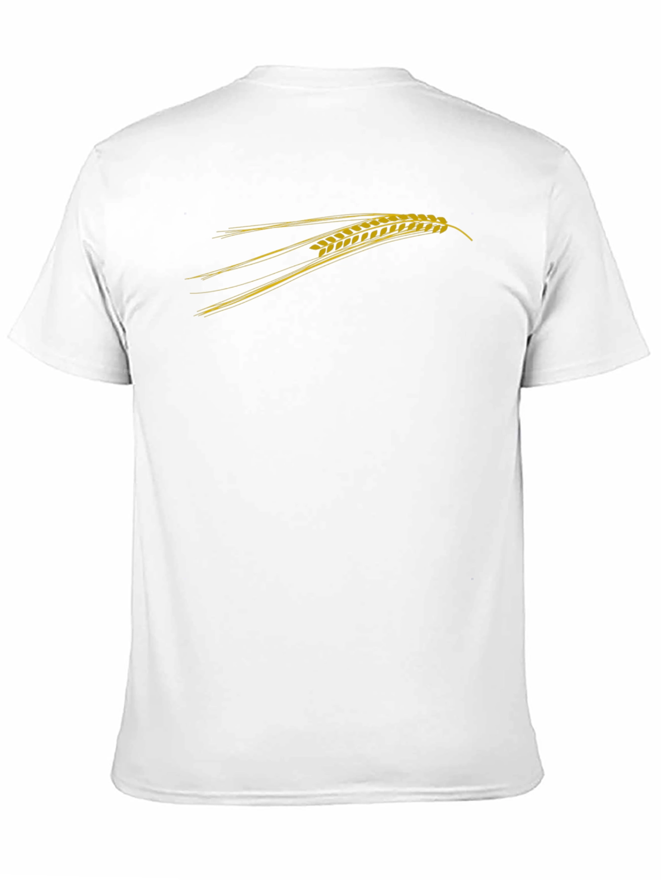 Black Men's Black T-Shirt with Wheat Graphic view 11