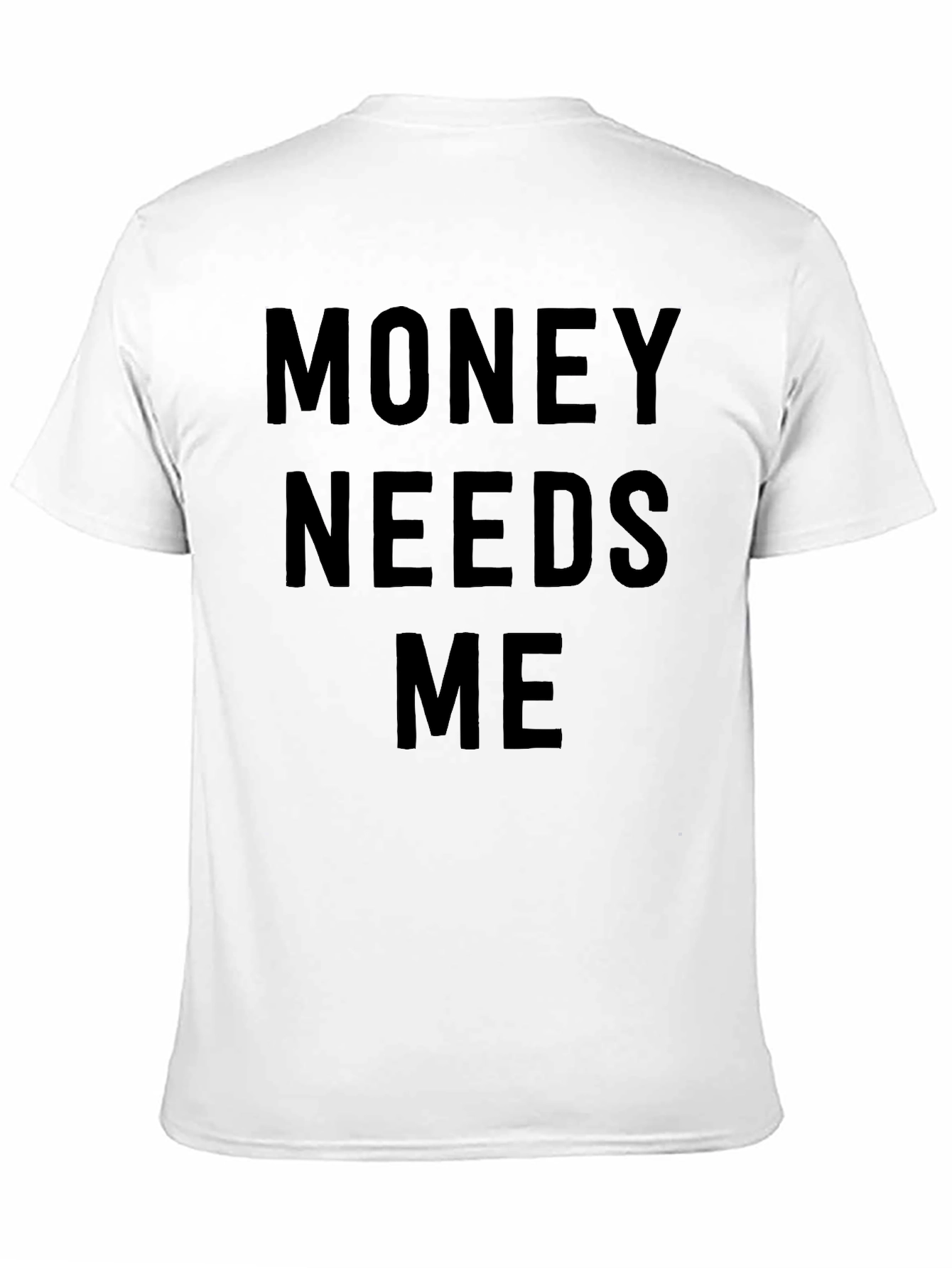 Black Money Needs Me Black Graphic Tee - Men's view 11