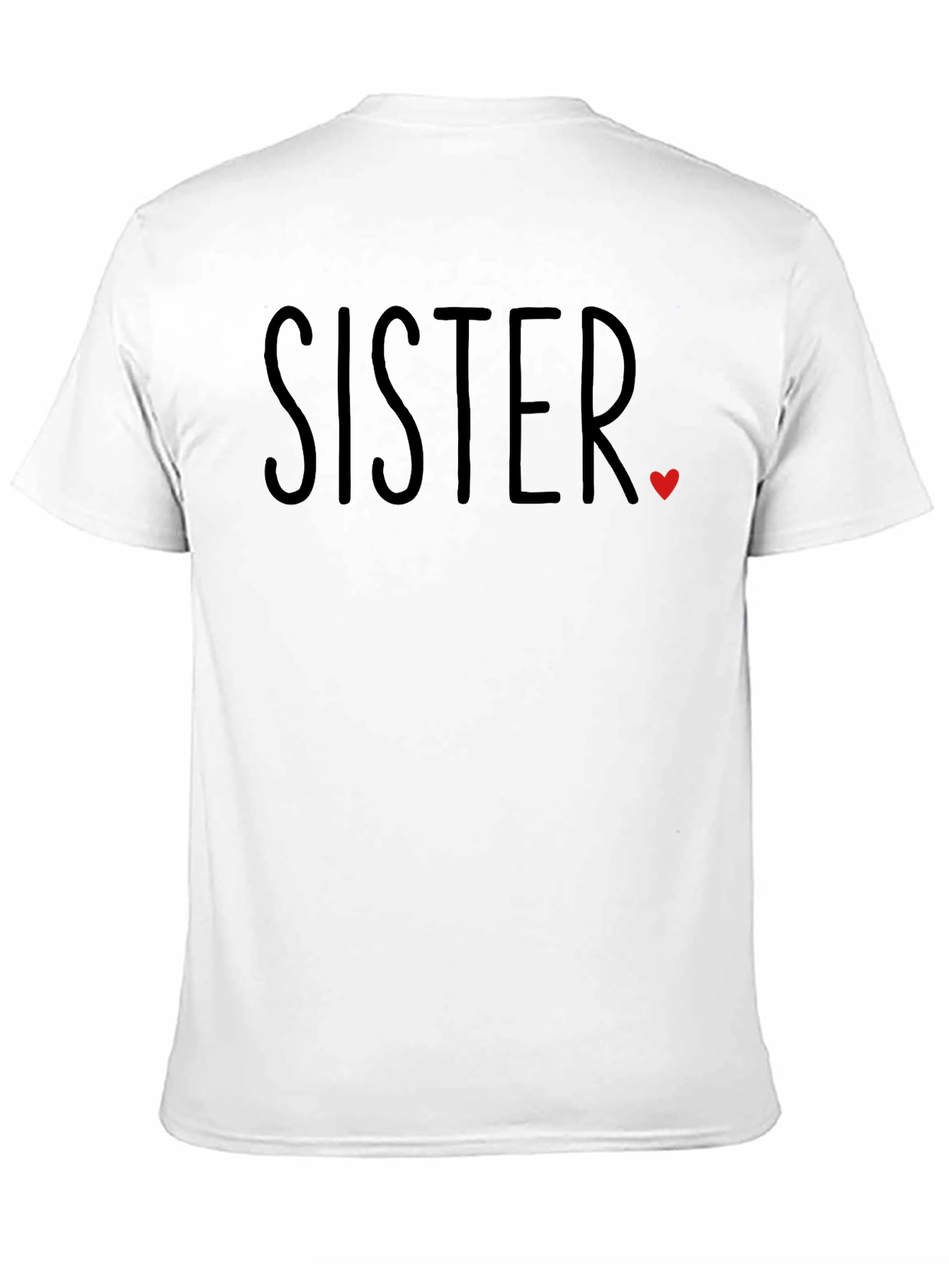 Sister Heart Graphic T-Shirt - Black - 11