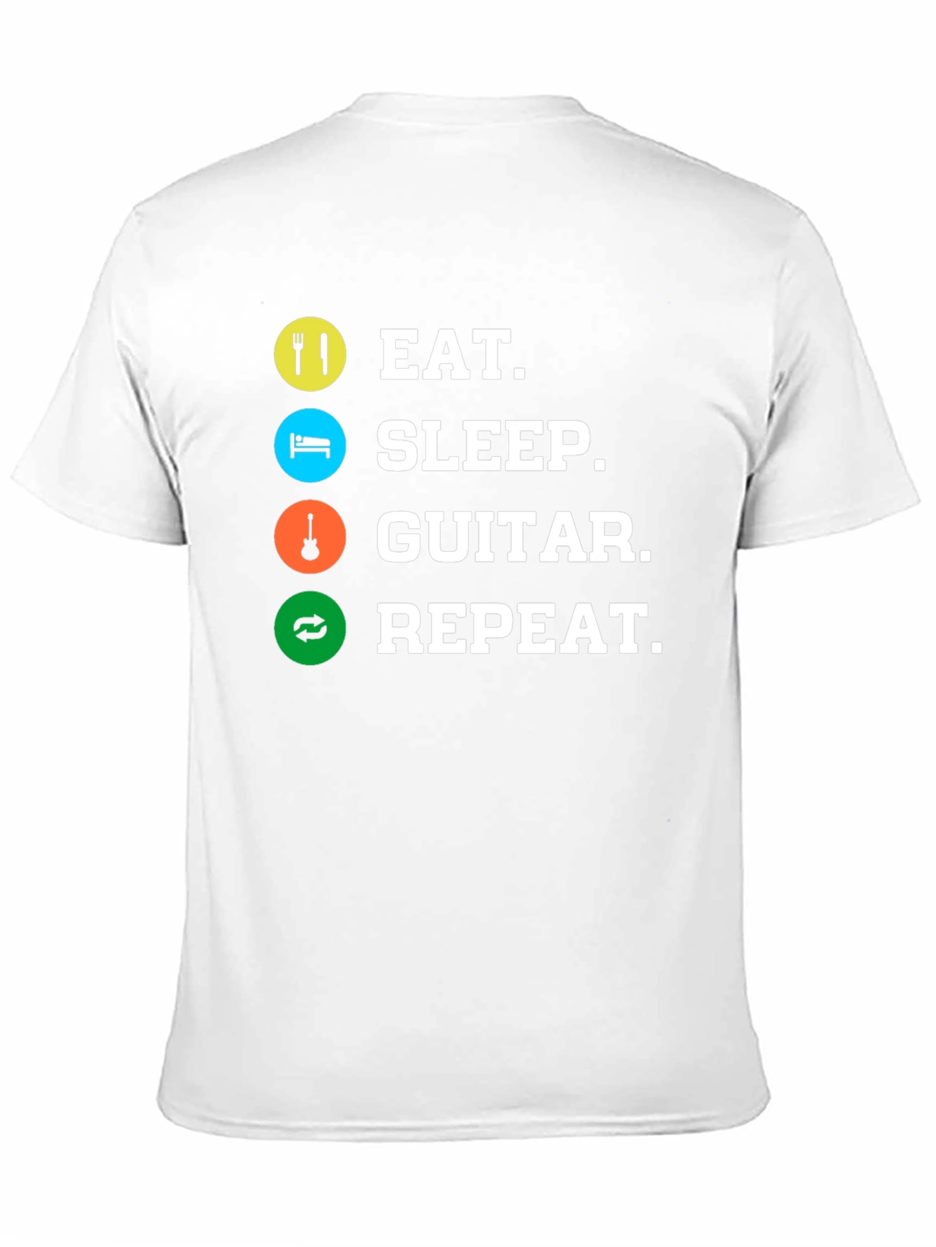 Black Eat Sleep Guitar Repeat Black T-Shirt view 11