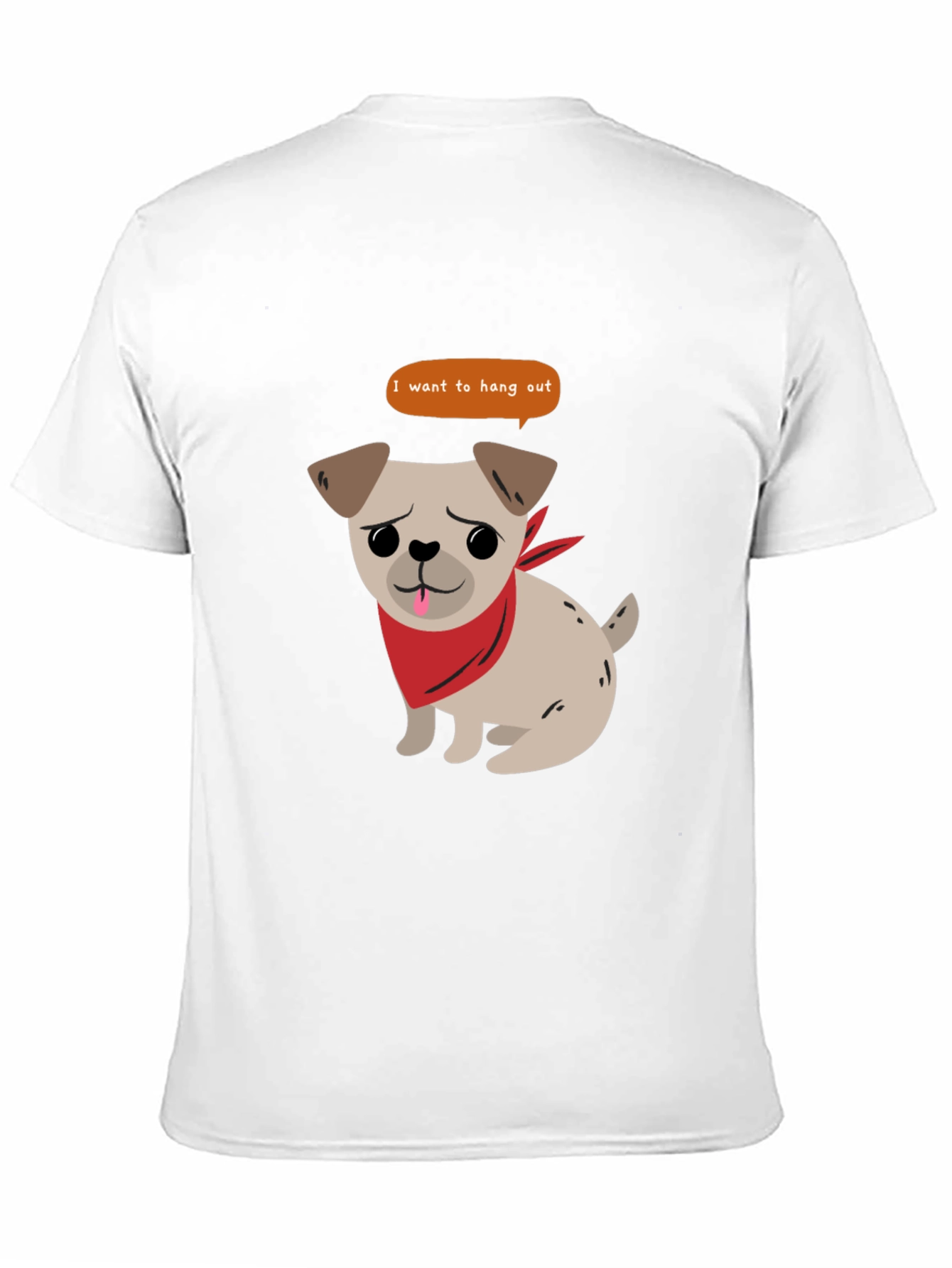 Black Dog Lover Black T-Shirt - "I Want To Hang Out" Graphic Tee view 11