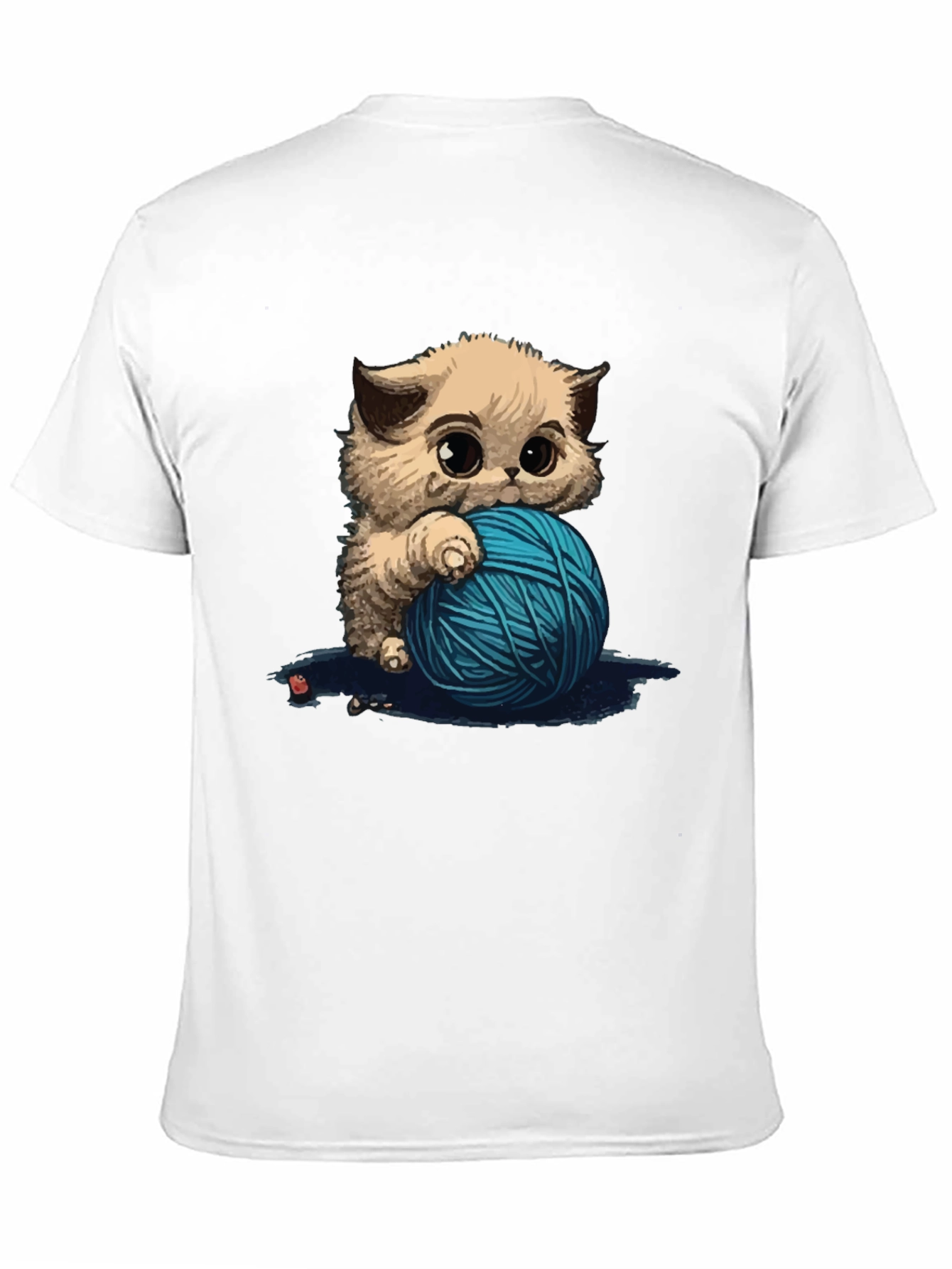 Black Cute Kitten Yarn Ball Graphic Tee view 11