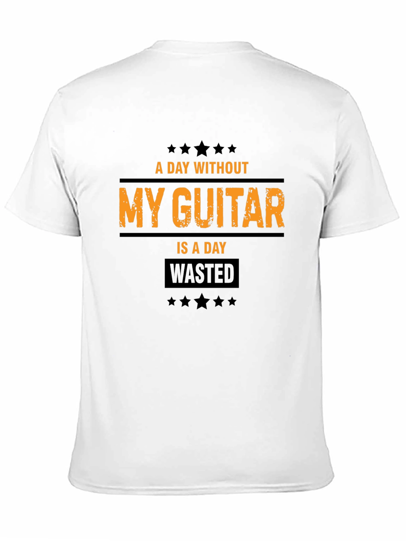 Black Guitar Lover T-Shirt: A Day Without My Guitar view 11