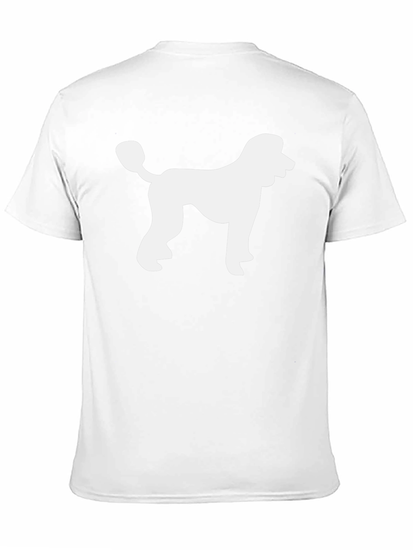 Black Poodle Silhouette Graphic Tee - Casual Black T-Shirt view 11