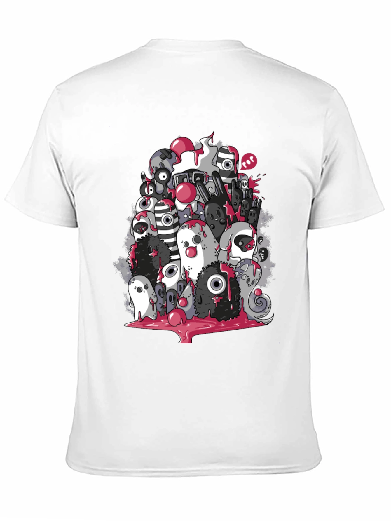 Black Monster Doodle Graphic T-Shirt view 11