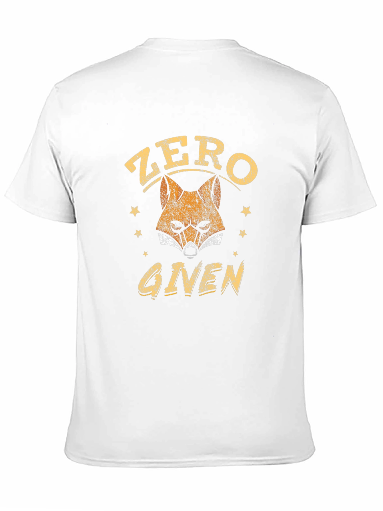 Black Zero Fox Given T-Shirt - Funny Animal Graphic Tee view 11
