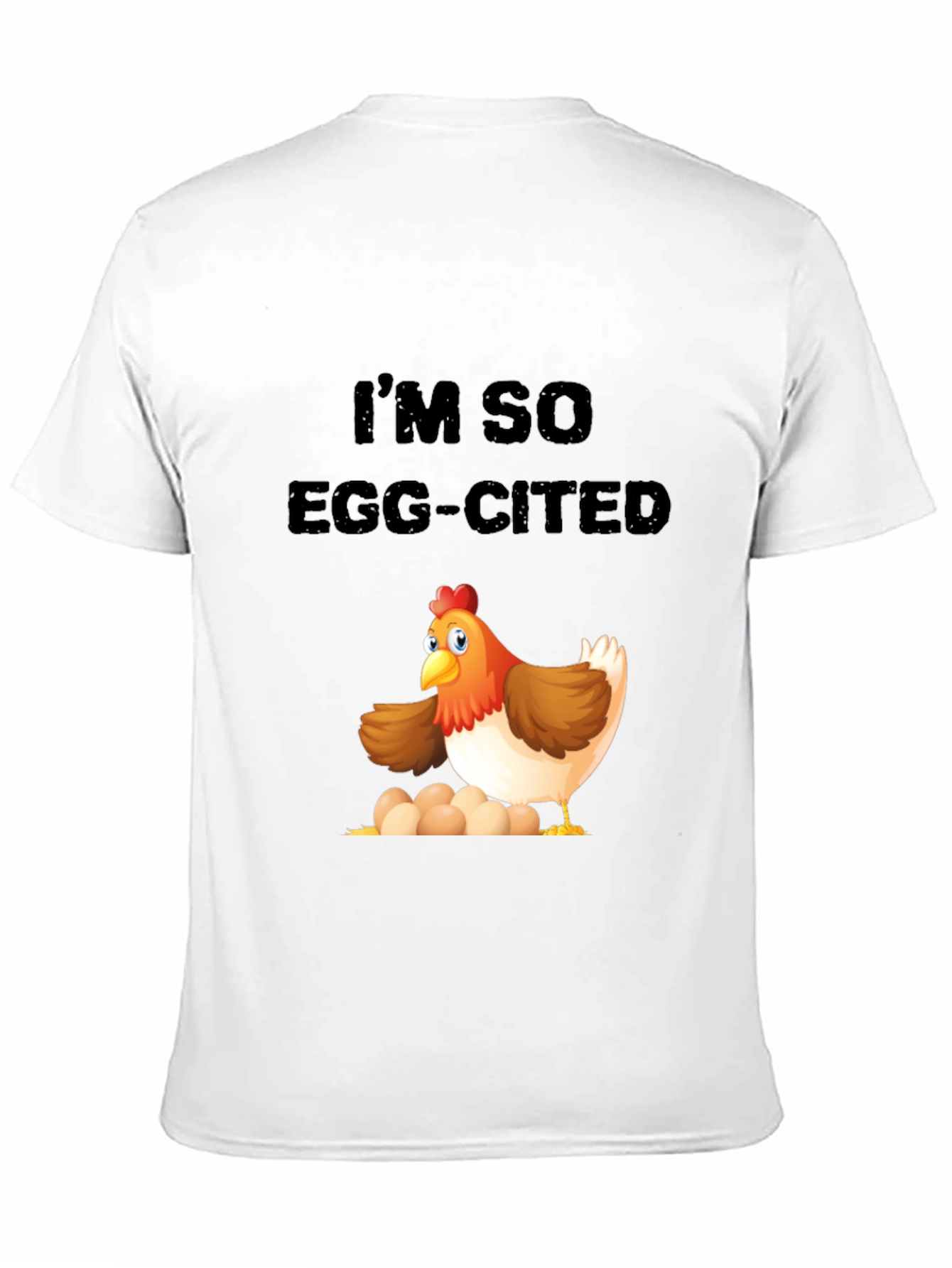 Black Egg-cited Chicken Graphic T-Shirt view 11