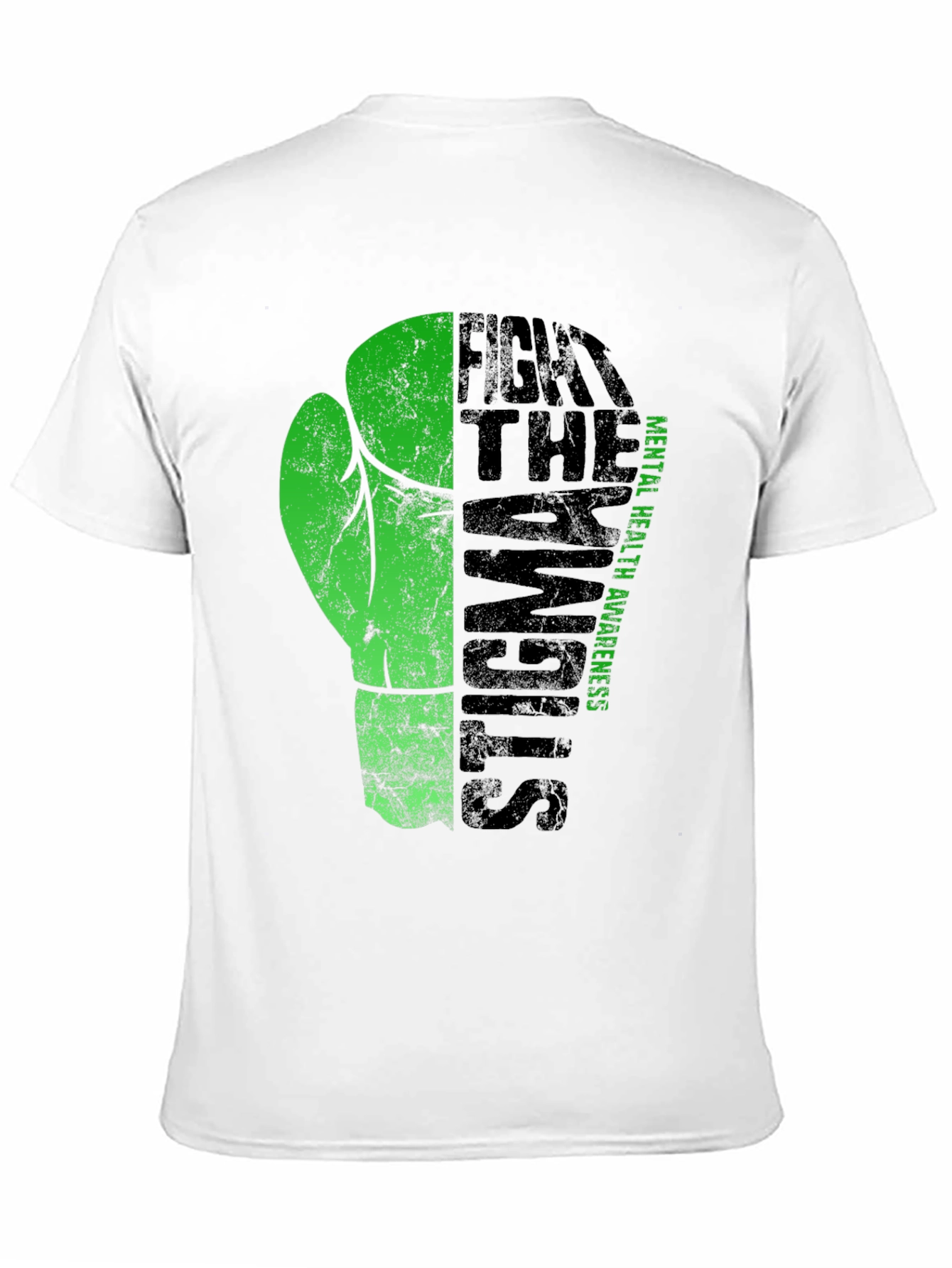 Black Fight the Stigma Mental Health Awareness T-Shirt view 11