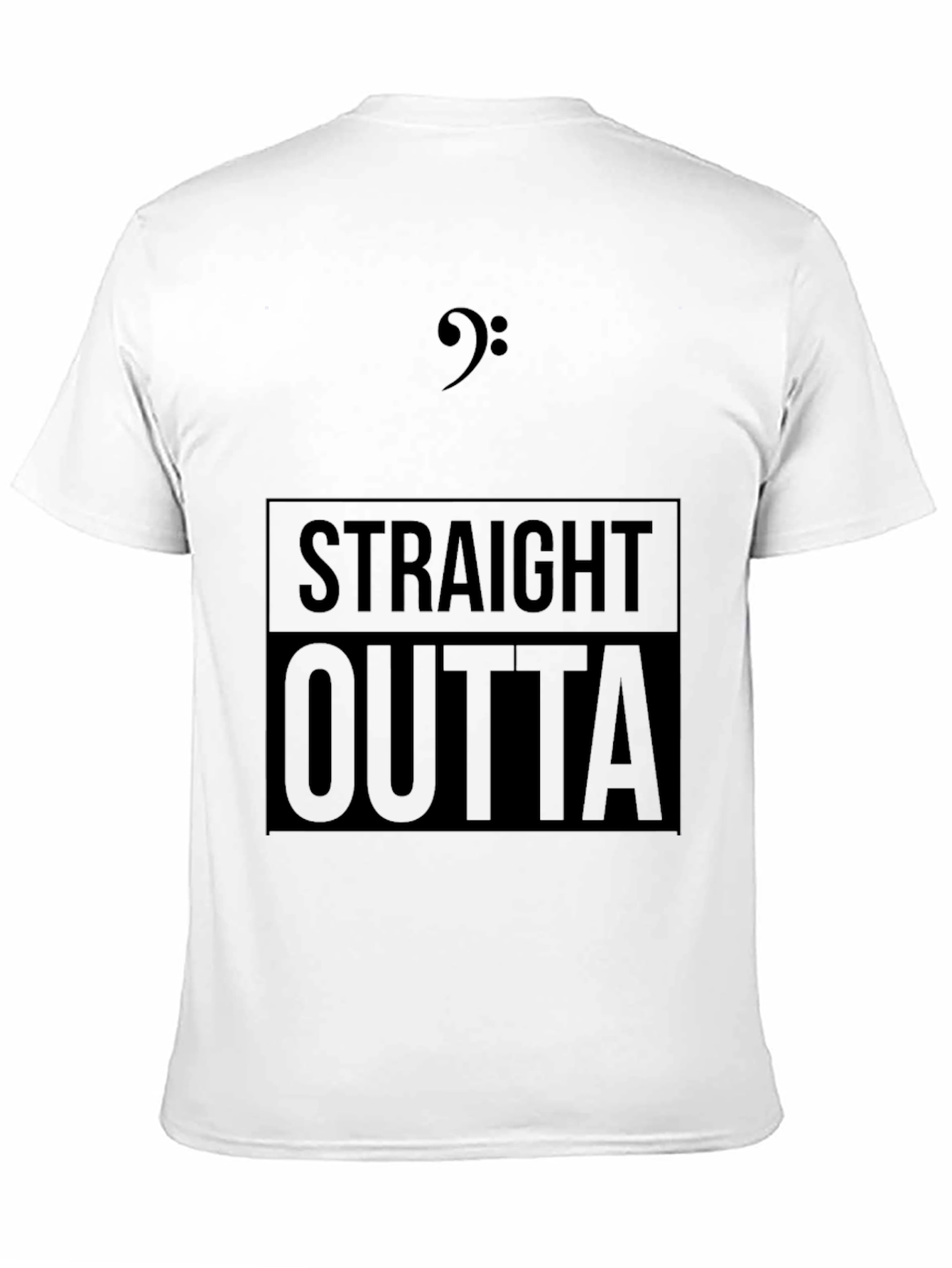 Black Straight Outta Bass Clef Black Graphic Tee view 11