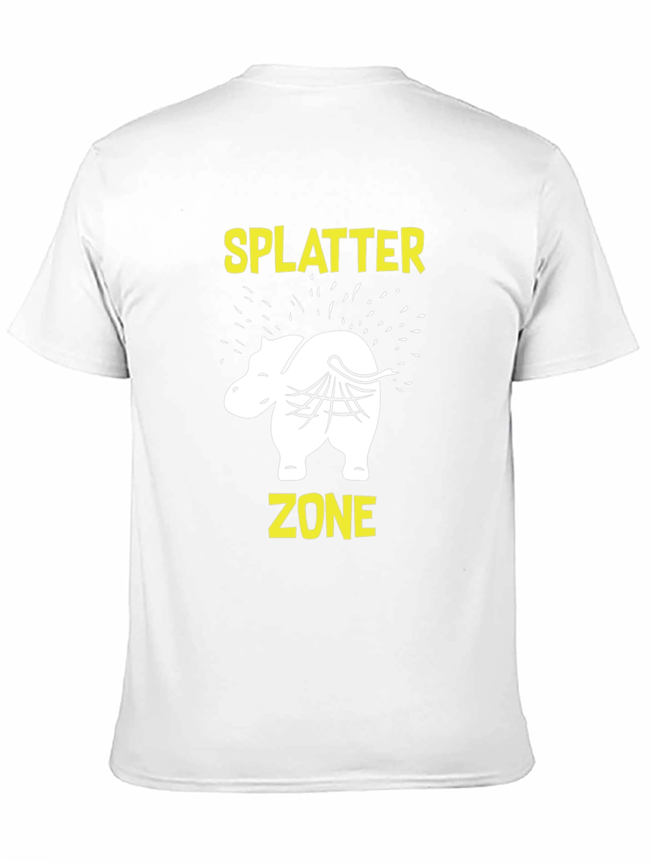 Black Splatter Zone T-Shirt - Funny Animal Graphic Tee view 11