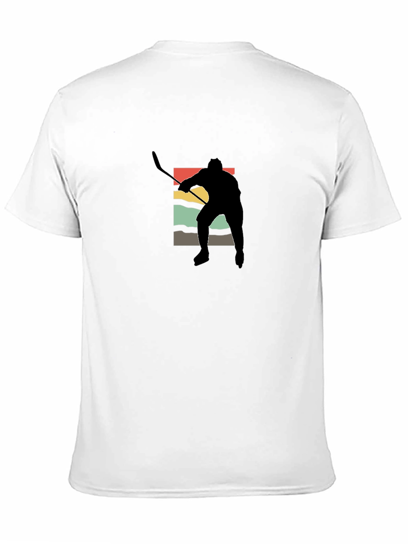 Black Retro Hockey Player Graphic Tee view 11