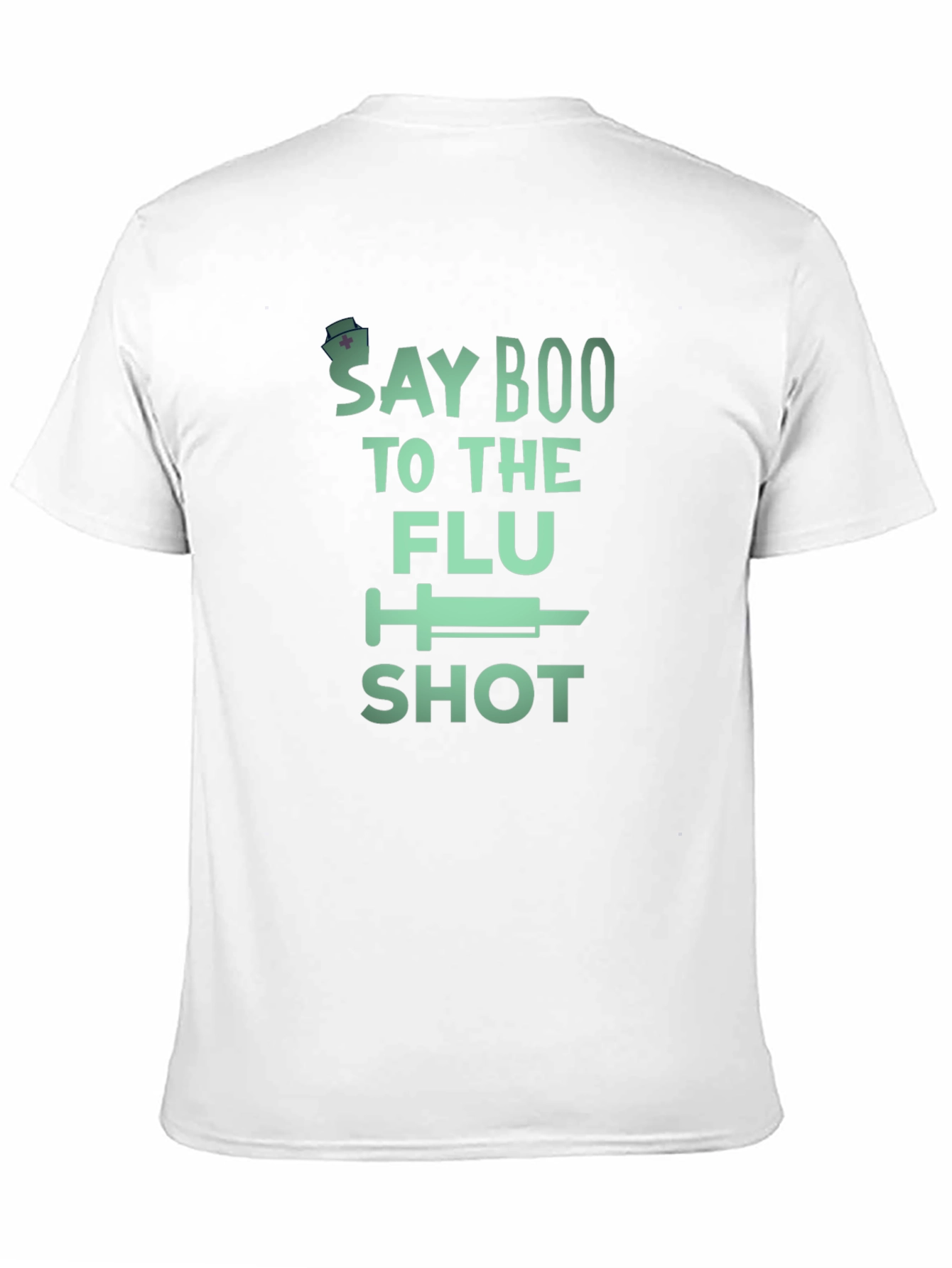 Black Say Boo to the Flu Shot T-Shirt - Unisex view 11
