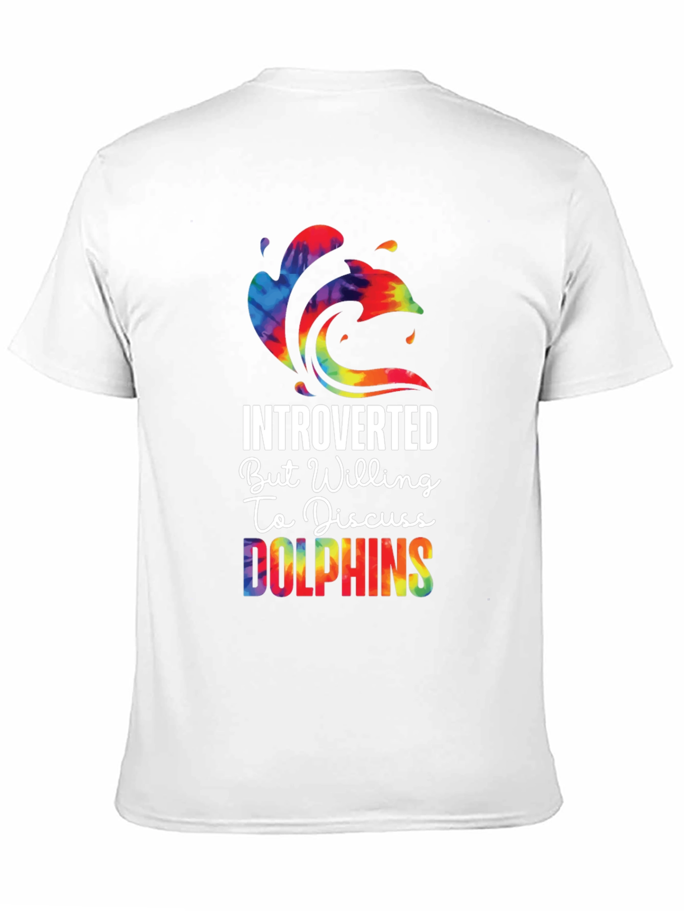 Black Introverted Dolphin Lover Tie-Dye Graphic Tee view 11