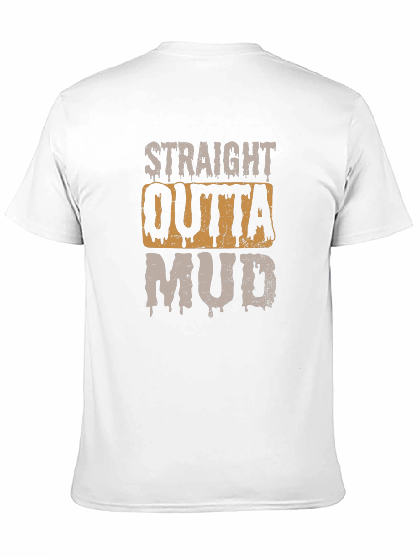 Black Straight Outta Mud T-Shirt - Novelty Graphic Tee view 11