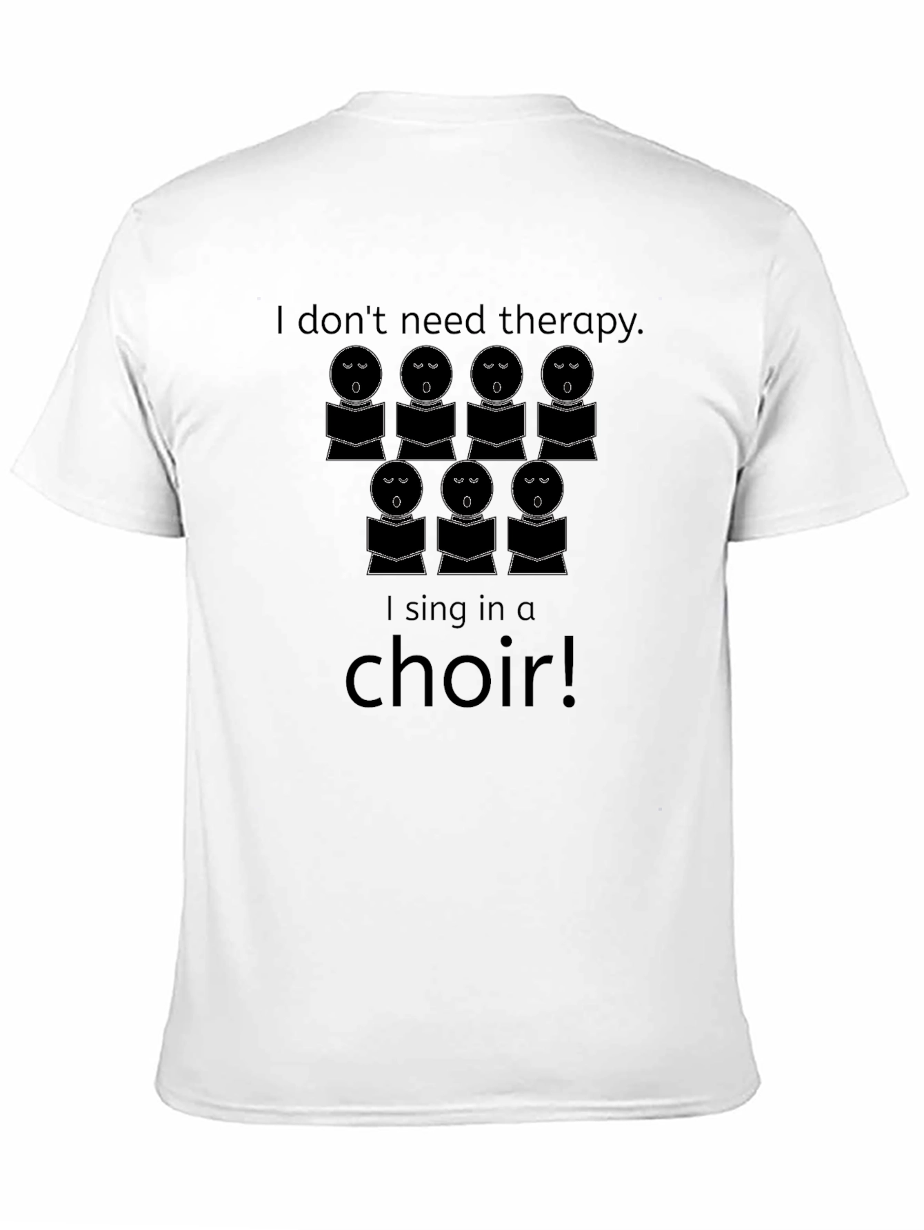 Black Choir Singer T-Shirt - Music Therapy Funny Tee view 11